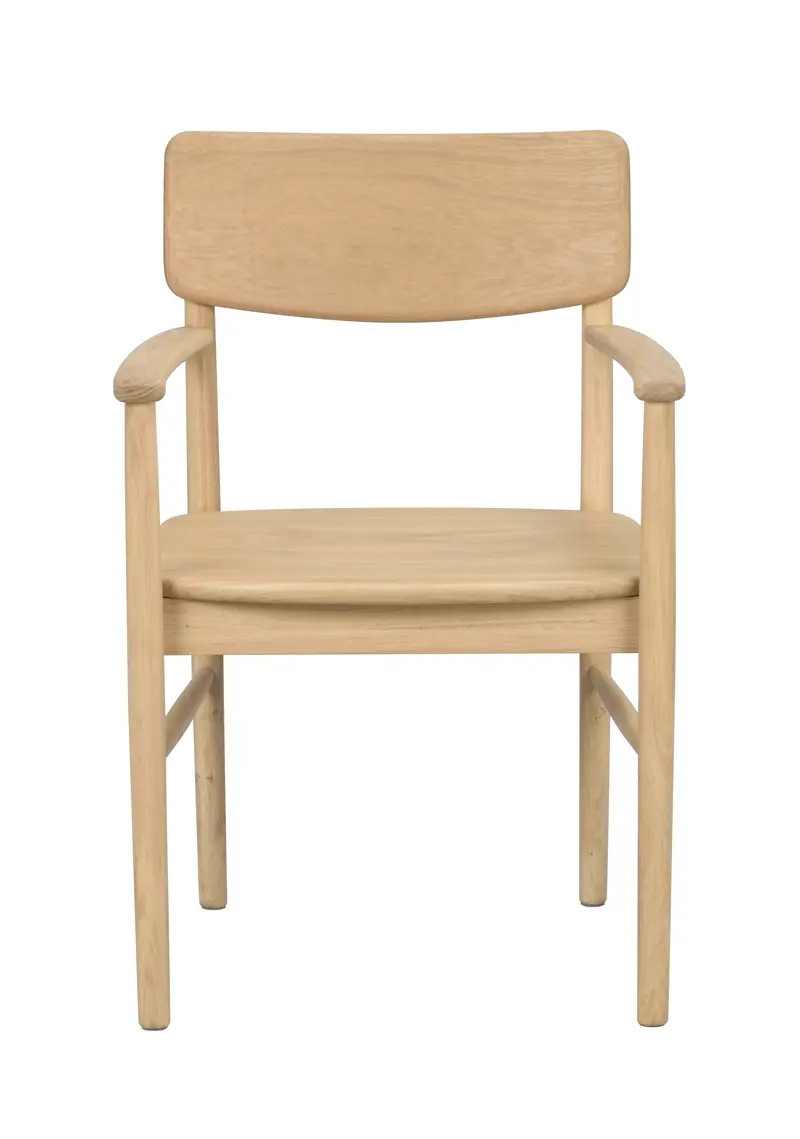 ROWICO Maidstone spisebordsstol, m. armlæn - natur eg