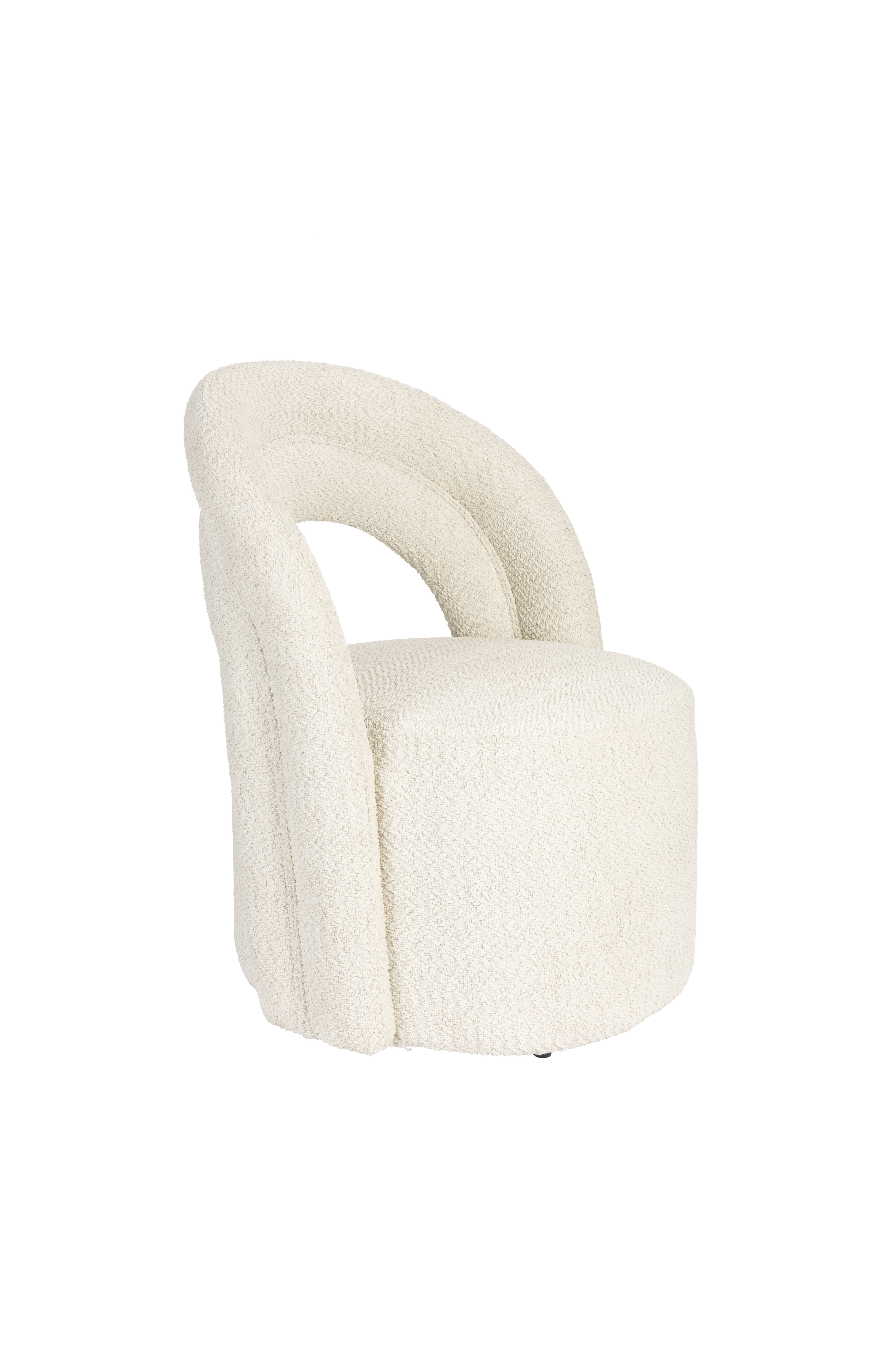 DUTCHBONE Seina drejestol - beige bouclé stof