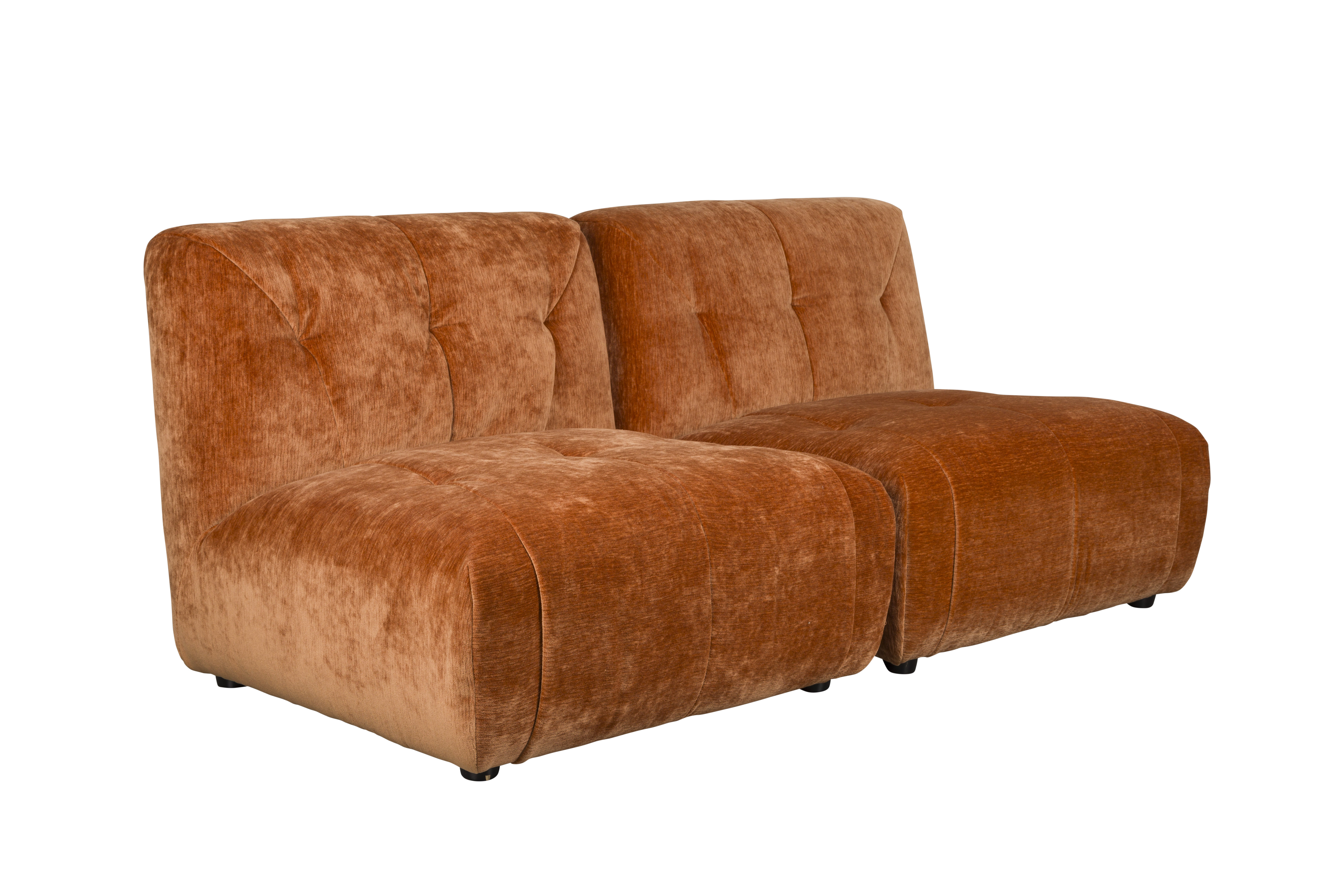 DUTCHBONE Giada 2-pers. modul sofa - terracotta fløjl