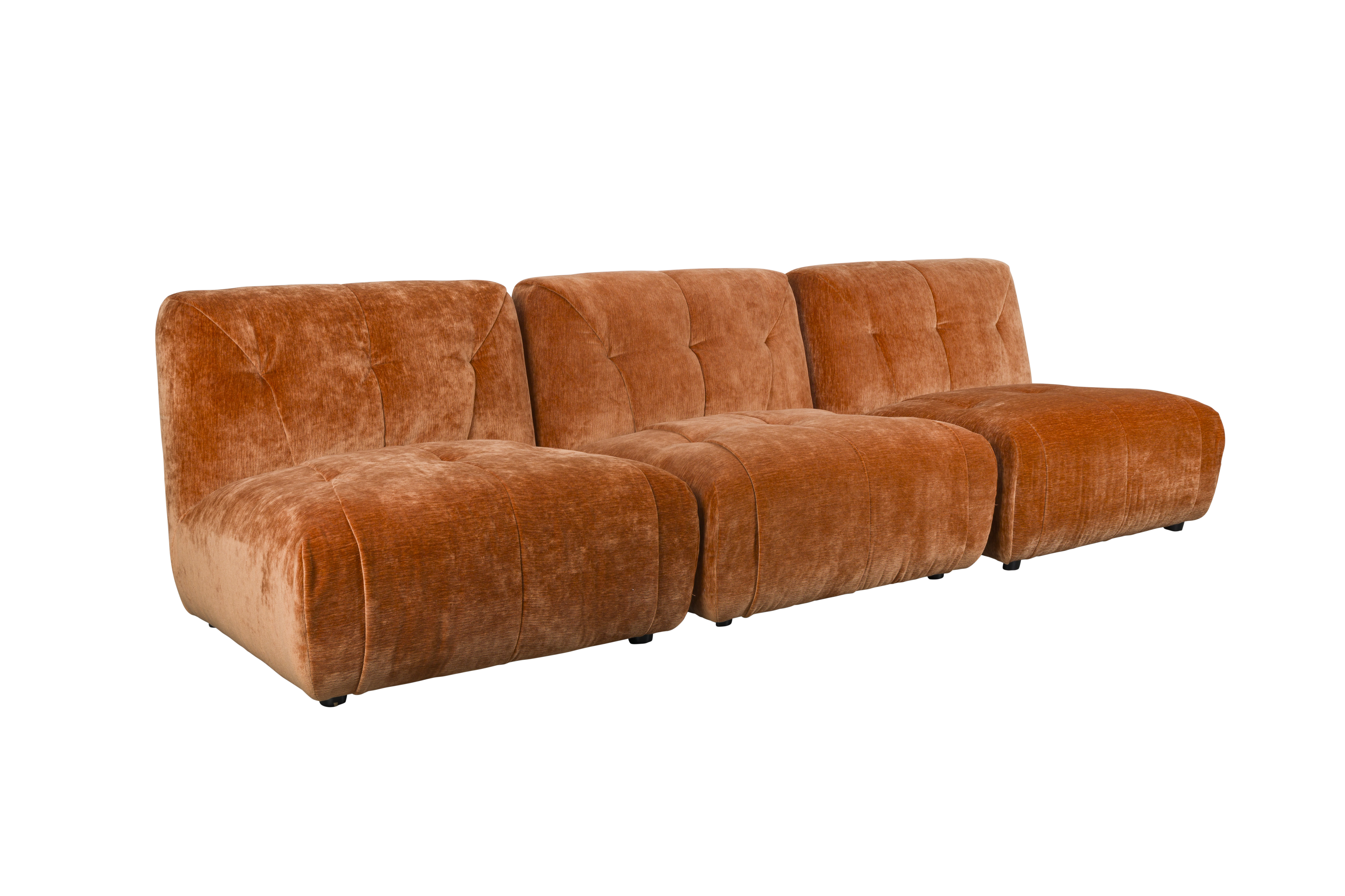 DUTCHBONE Giada 3-pers. modul sofa - terracotta fløjl