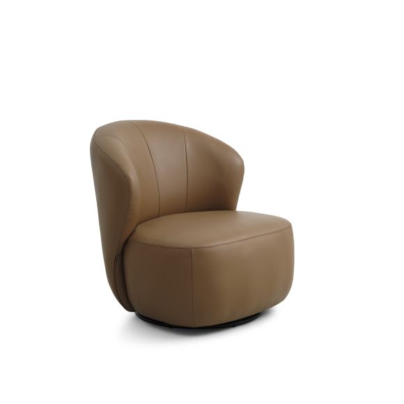 Theo drejestol - cognac læder