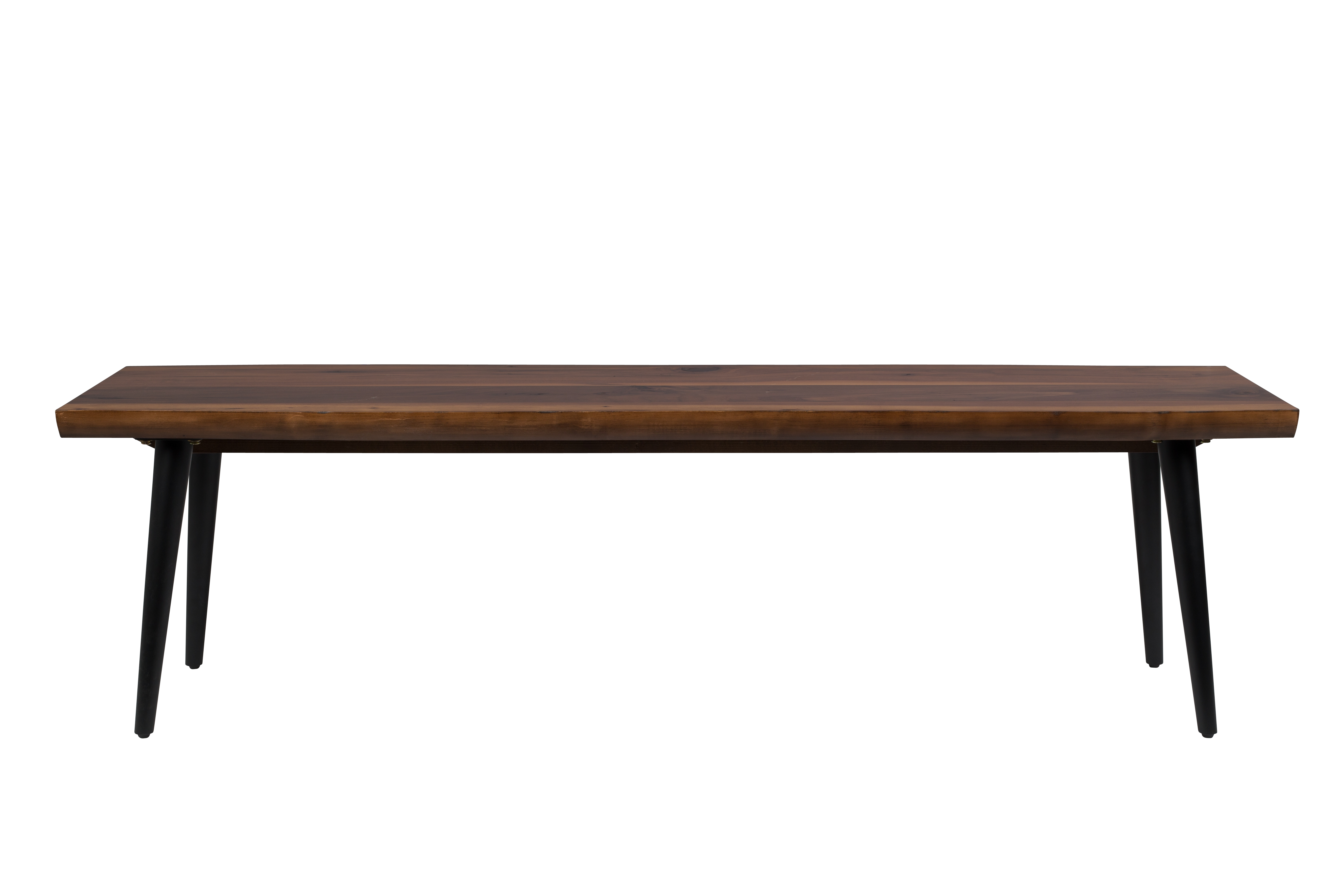 DUTCHBONE Alagon bænk, rektangulær - brun valnøddefiner og stål (160x40)