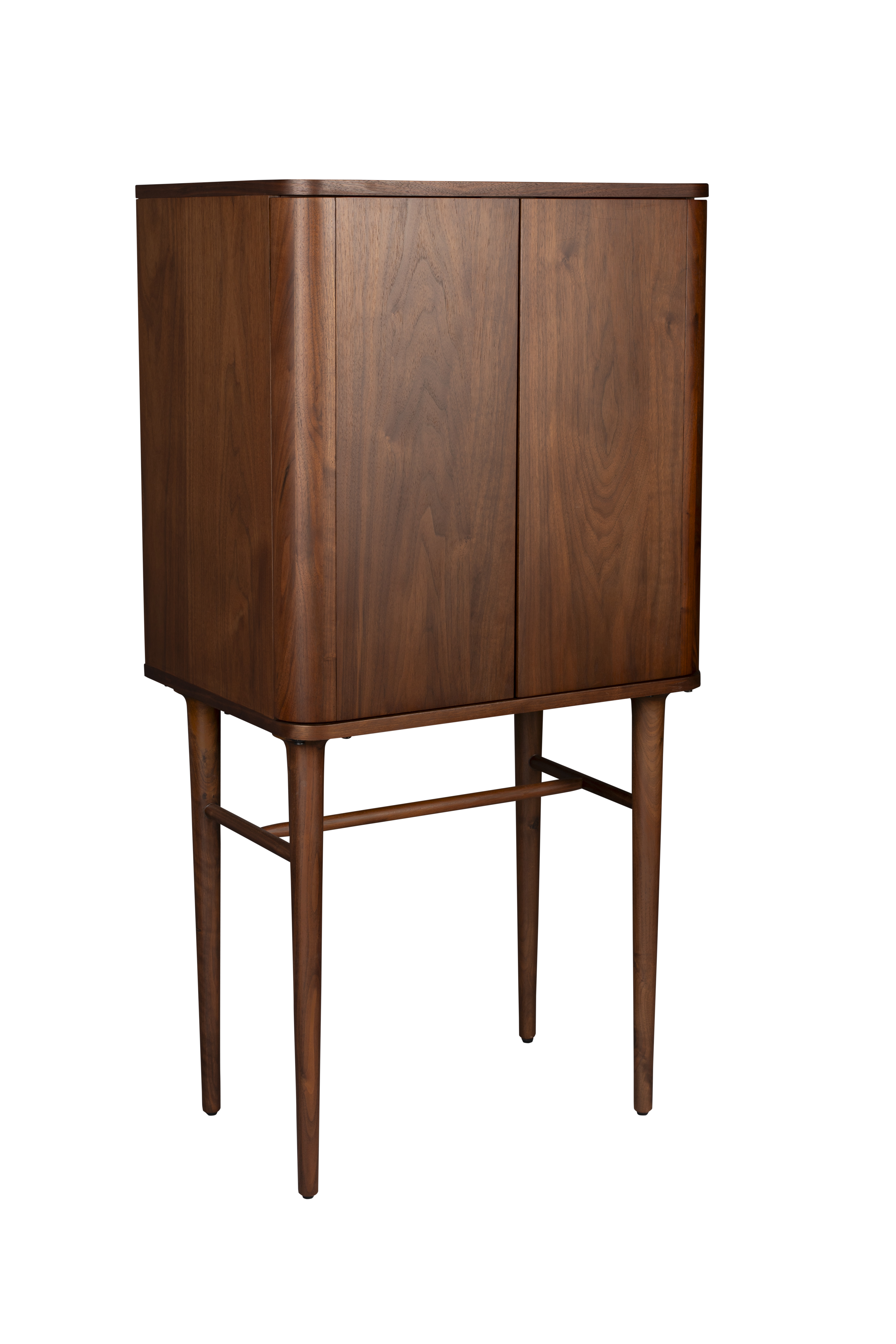 DUTCHBONE Morrison skab, m. 2 låger og 1 hylde - brun valnøddefiner og valnøddetræ