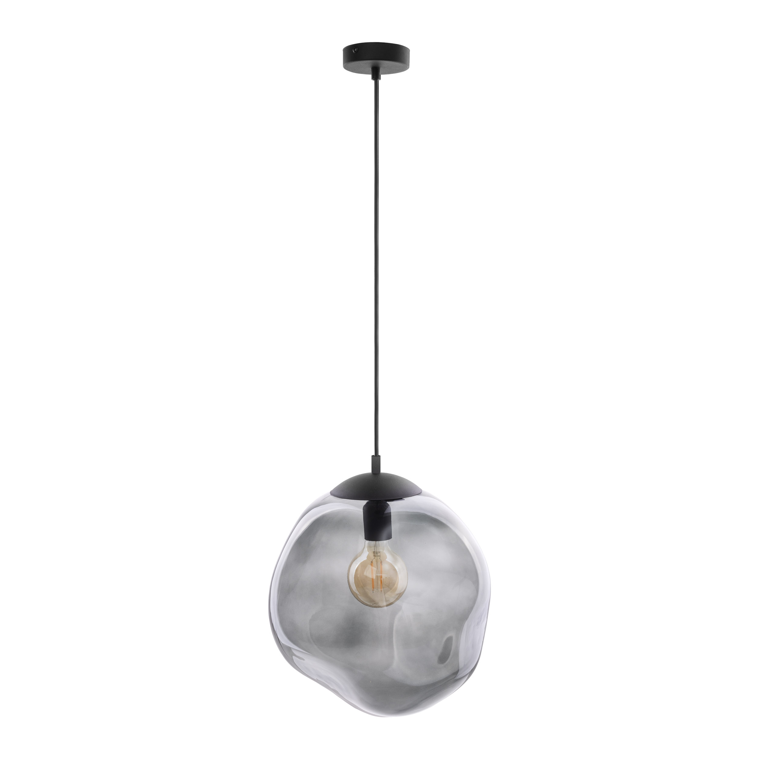 TK Sol loftlampe - grafit glas og sort metal