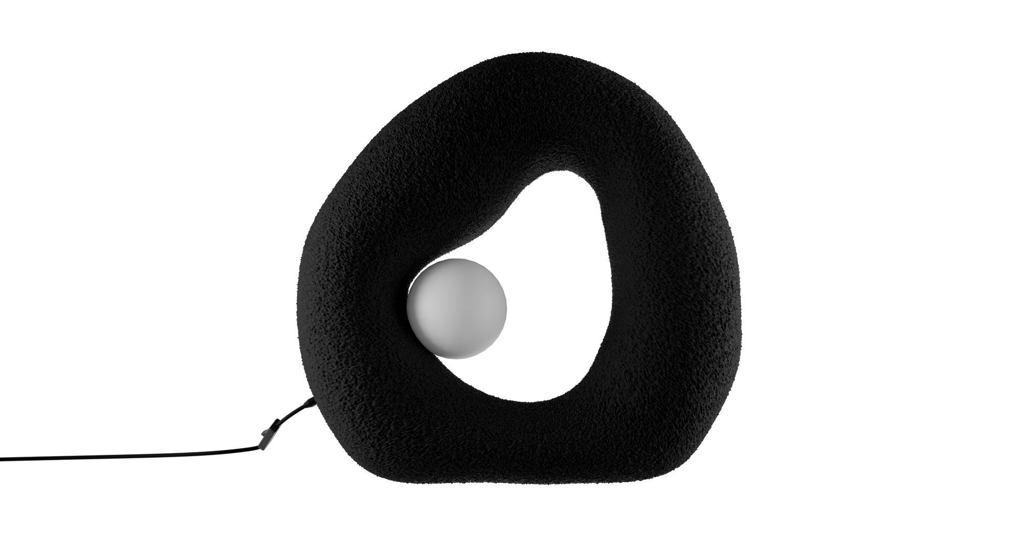 LUMI Wabi Sabi Pond bordlampe - sort polymerkomposit