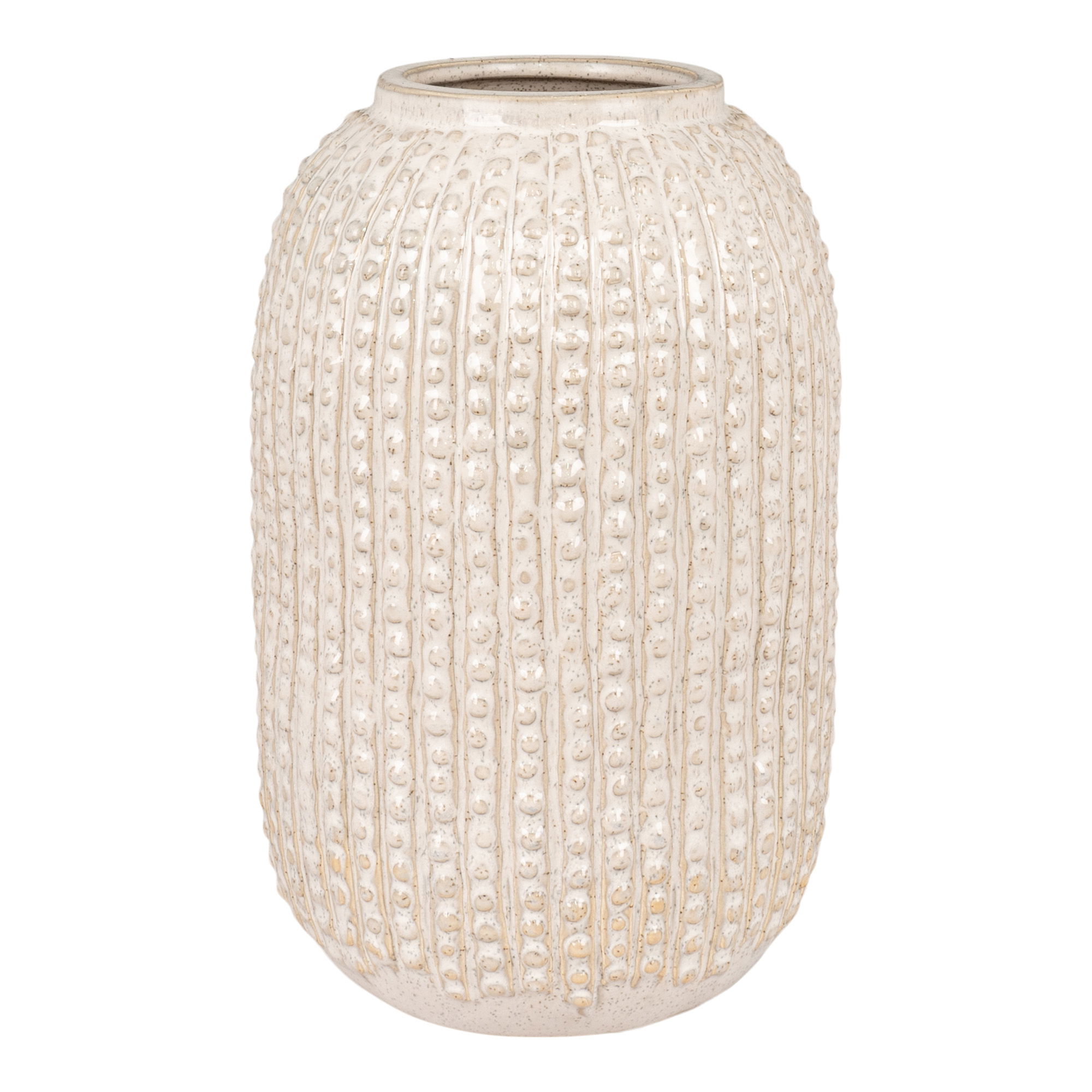 HOUSE NORDICÂ vase, rund - beige keramik (H:25,5)