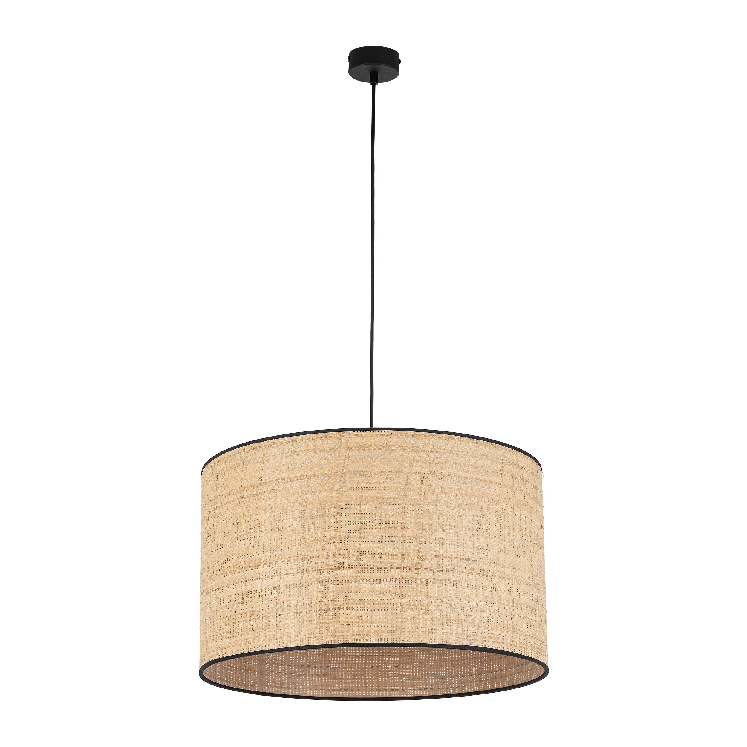 TK Liberia loftlampe 500 - natur flet og sort metal