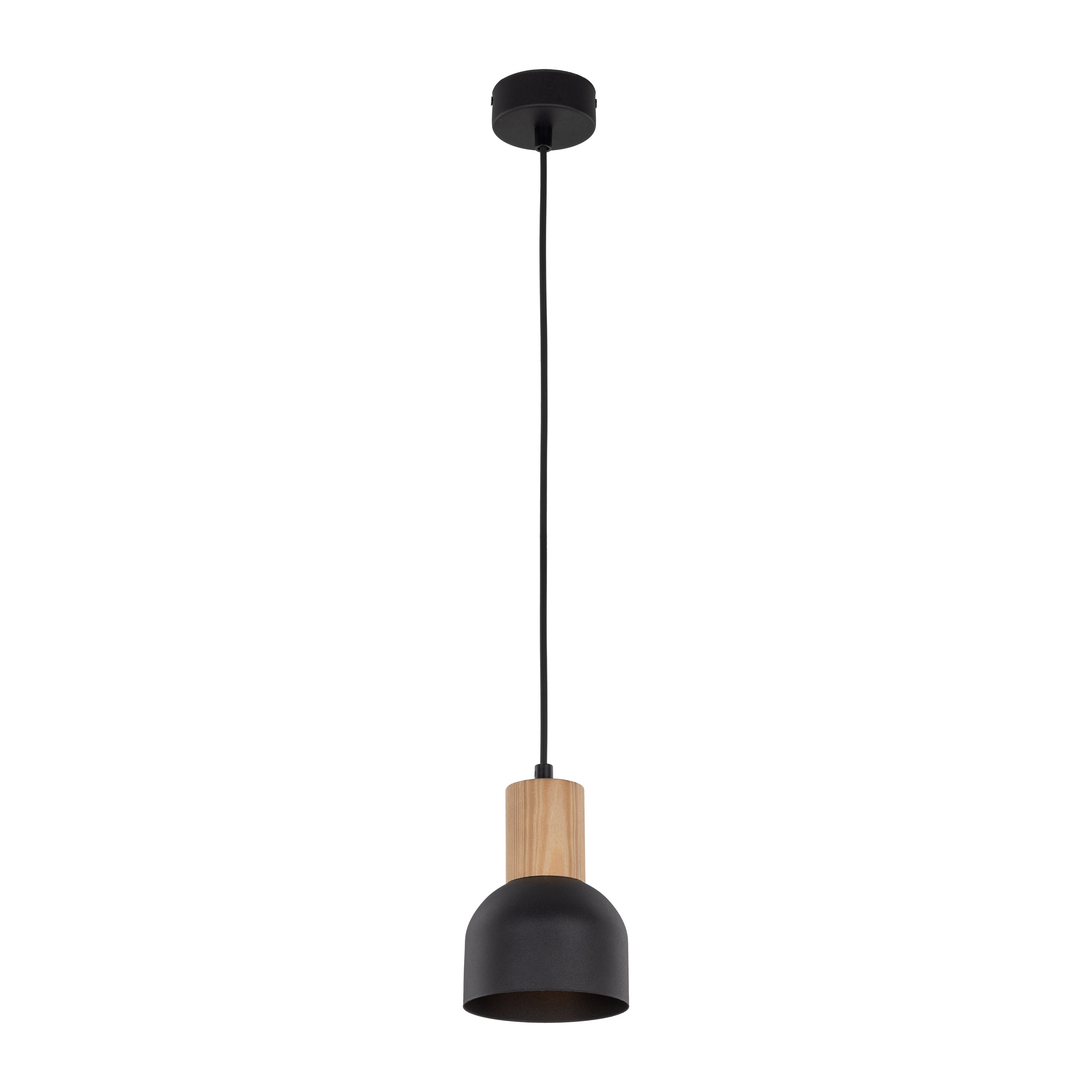 TK Cairo loftlampe - natur træ og sort metal