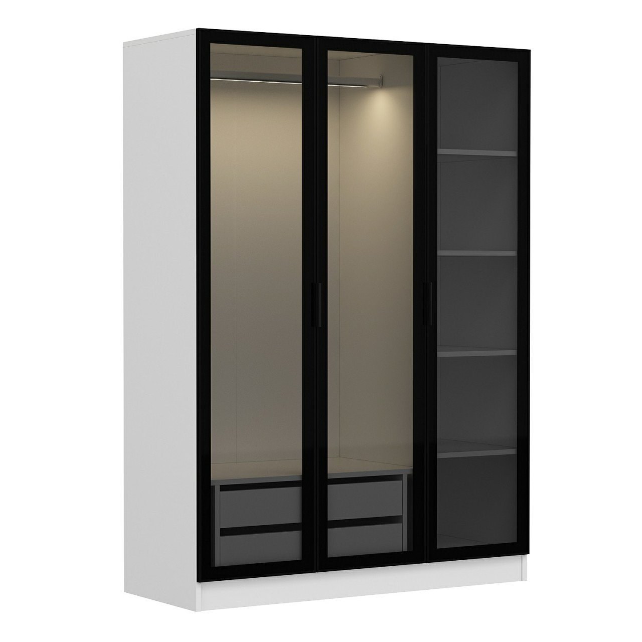 FUNZI LIVING hvid sort - 2274 Garderobe