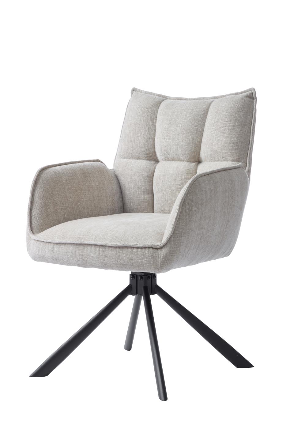 Select Marilla III drejestol, m. armlæn - linned polyester