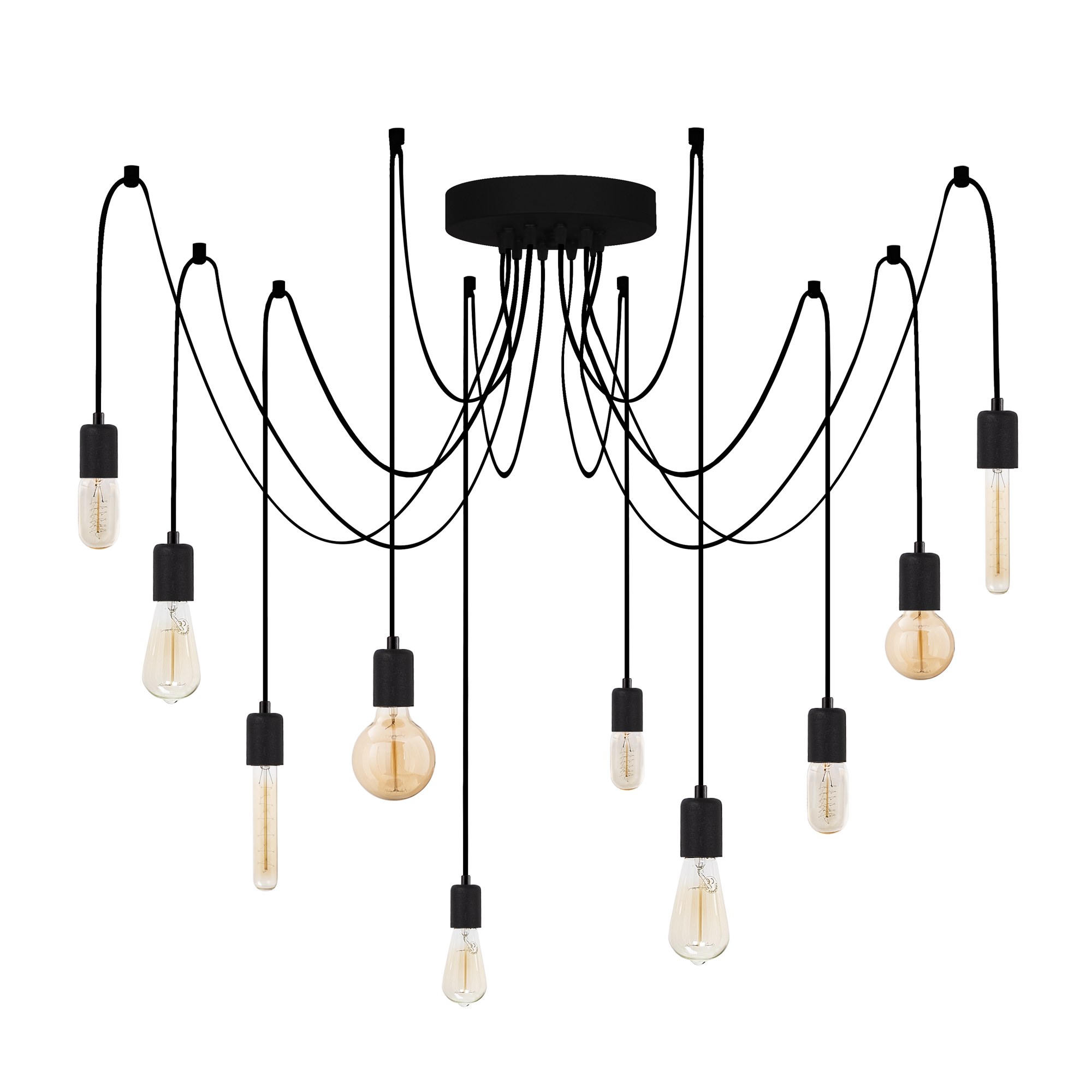 LUMI Sabadell loftlampe - sort jern