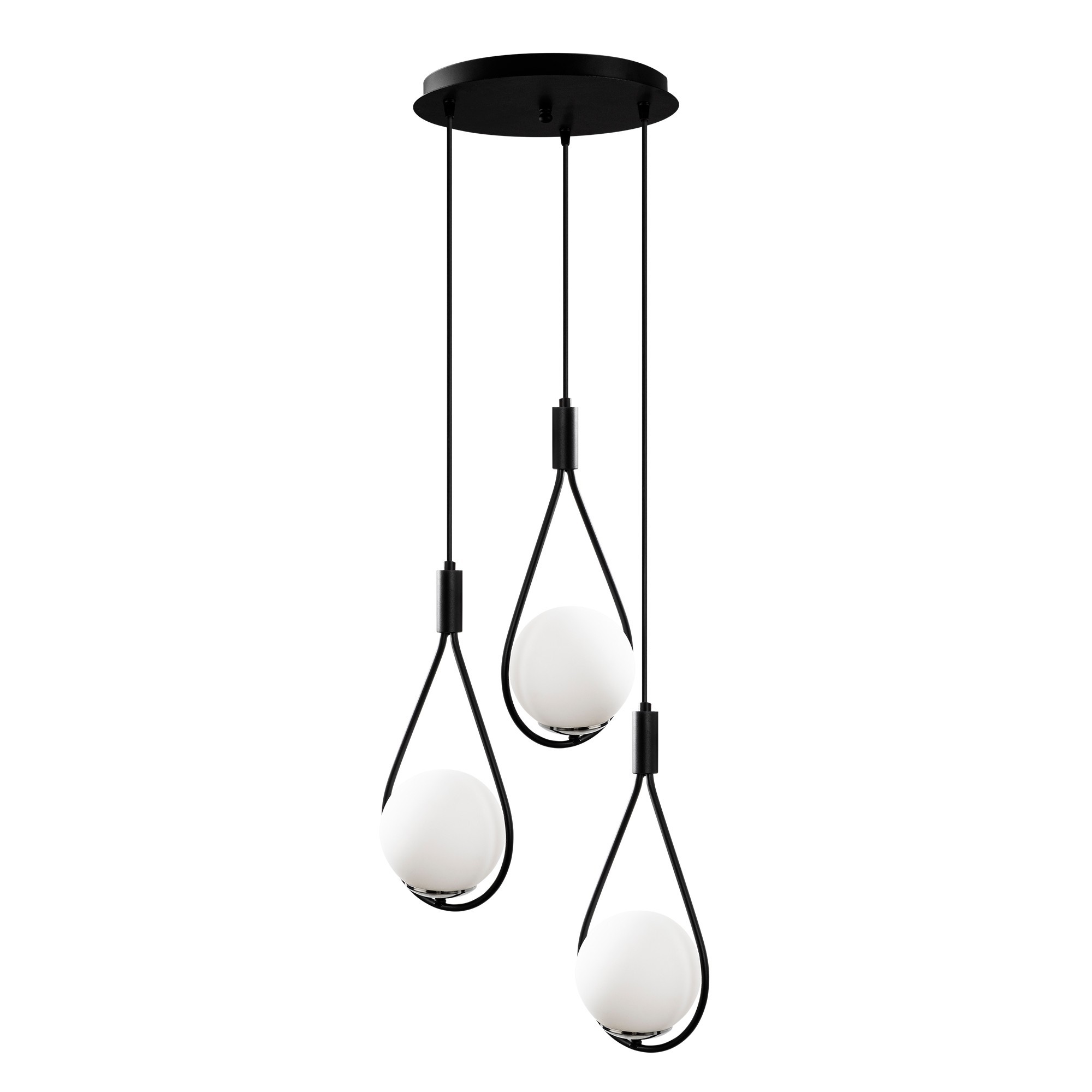 LUMI loftlampe - glas og sort metal