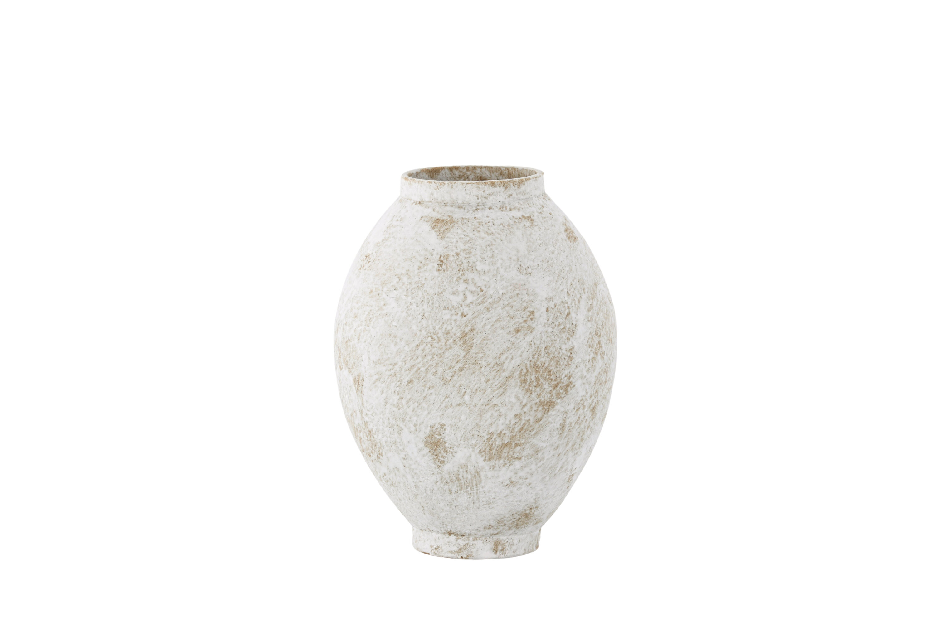 VENTURE DESIGN Globe vase, rund - beige/brun keramik (8x18x22H)