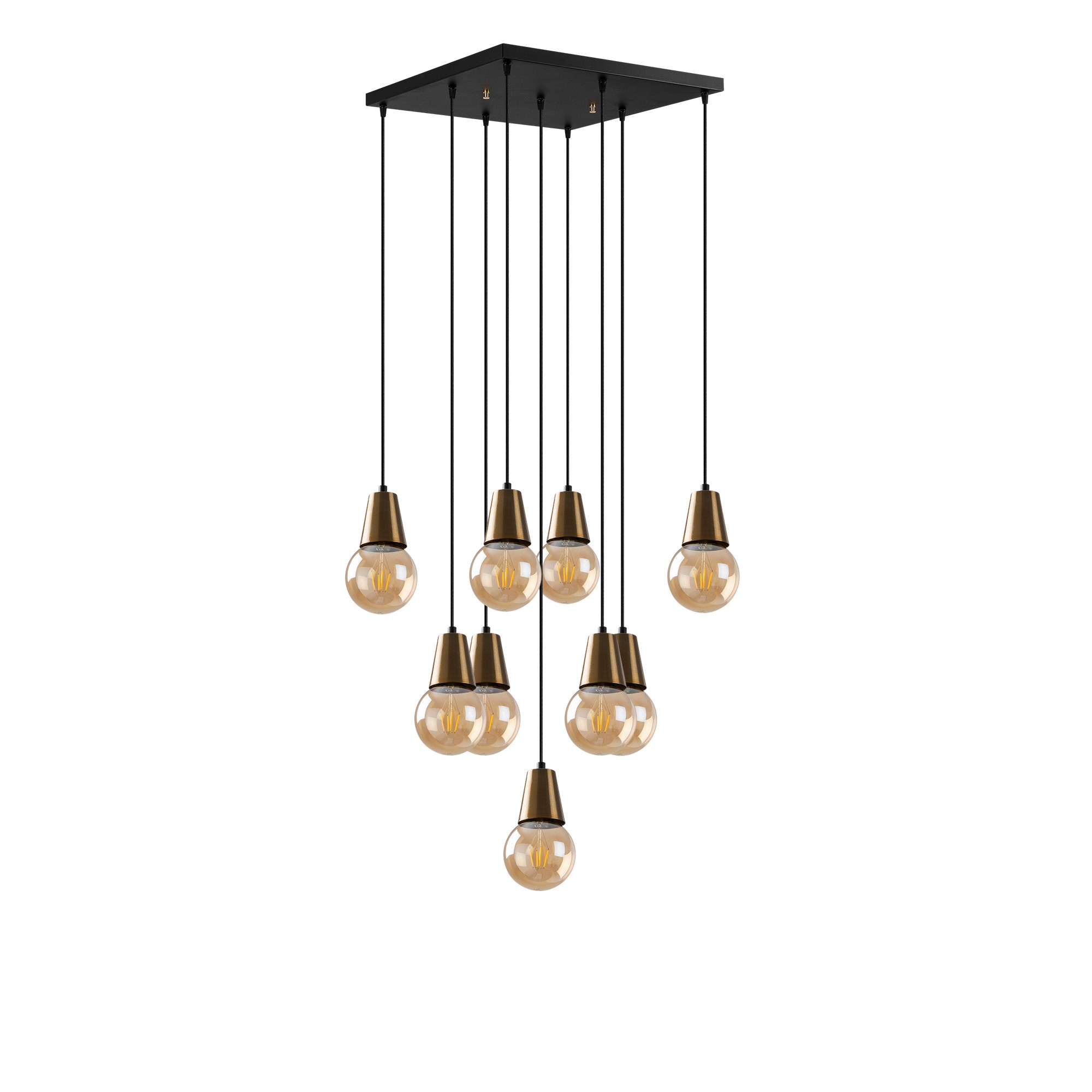 LUMI Torrent loftlampe - guld metal