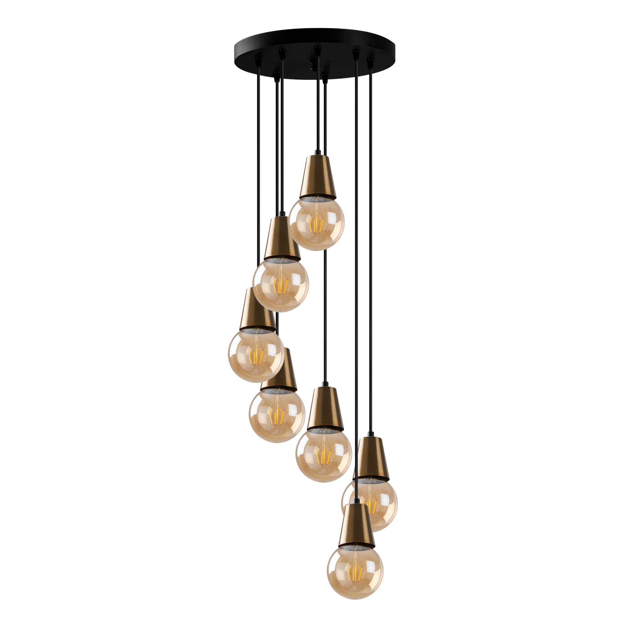 LUMI Pinhel loftlampe - guldfarvet metal