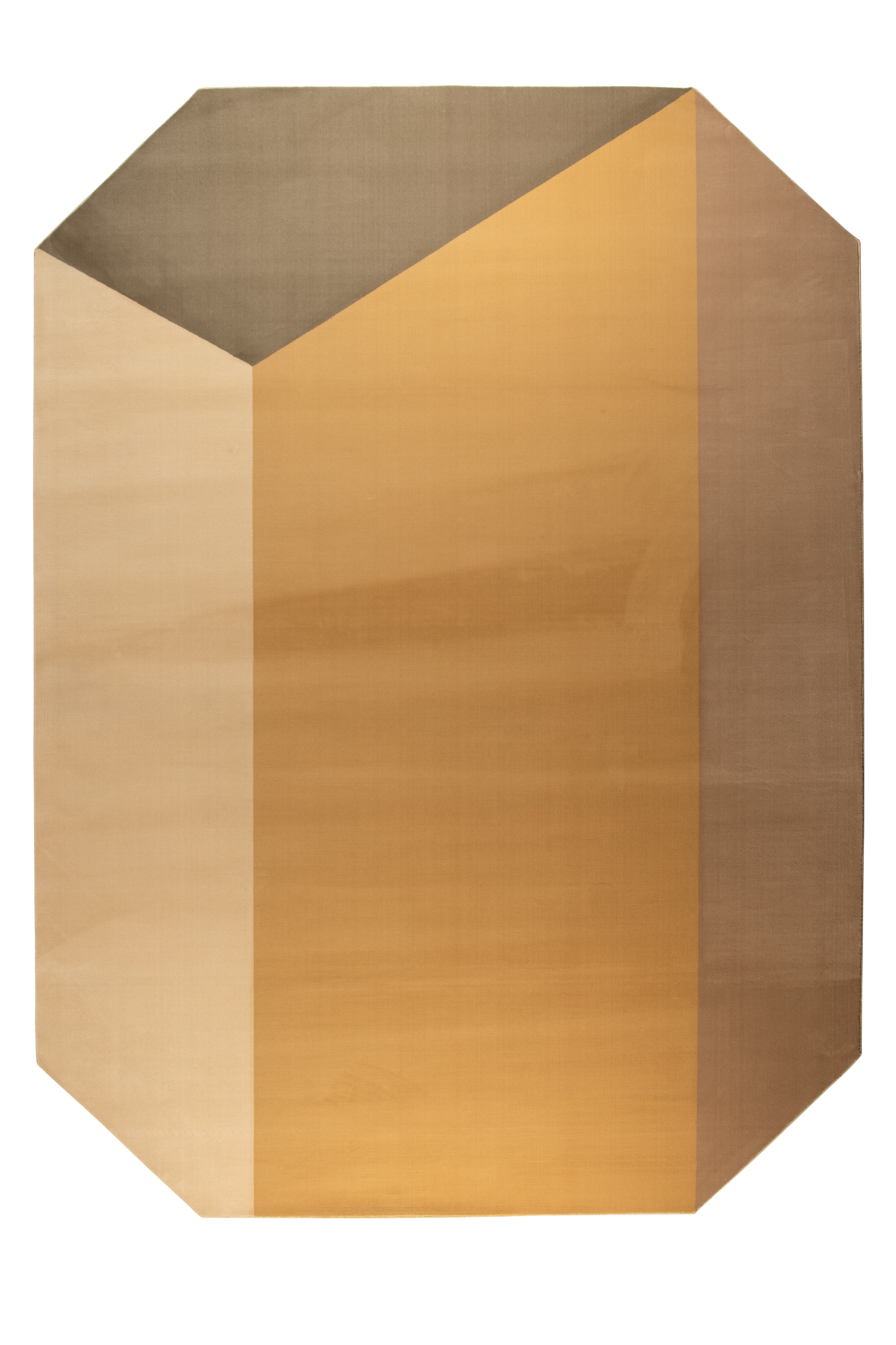 ZUIVER Harmony gulvtæppe, m. mønster - brun og rice decolan (160x230)