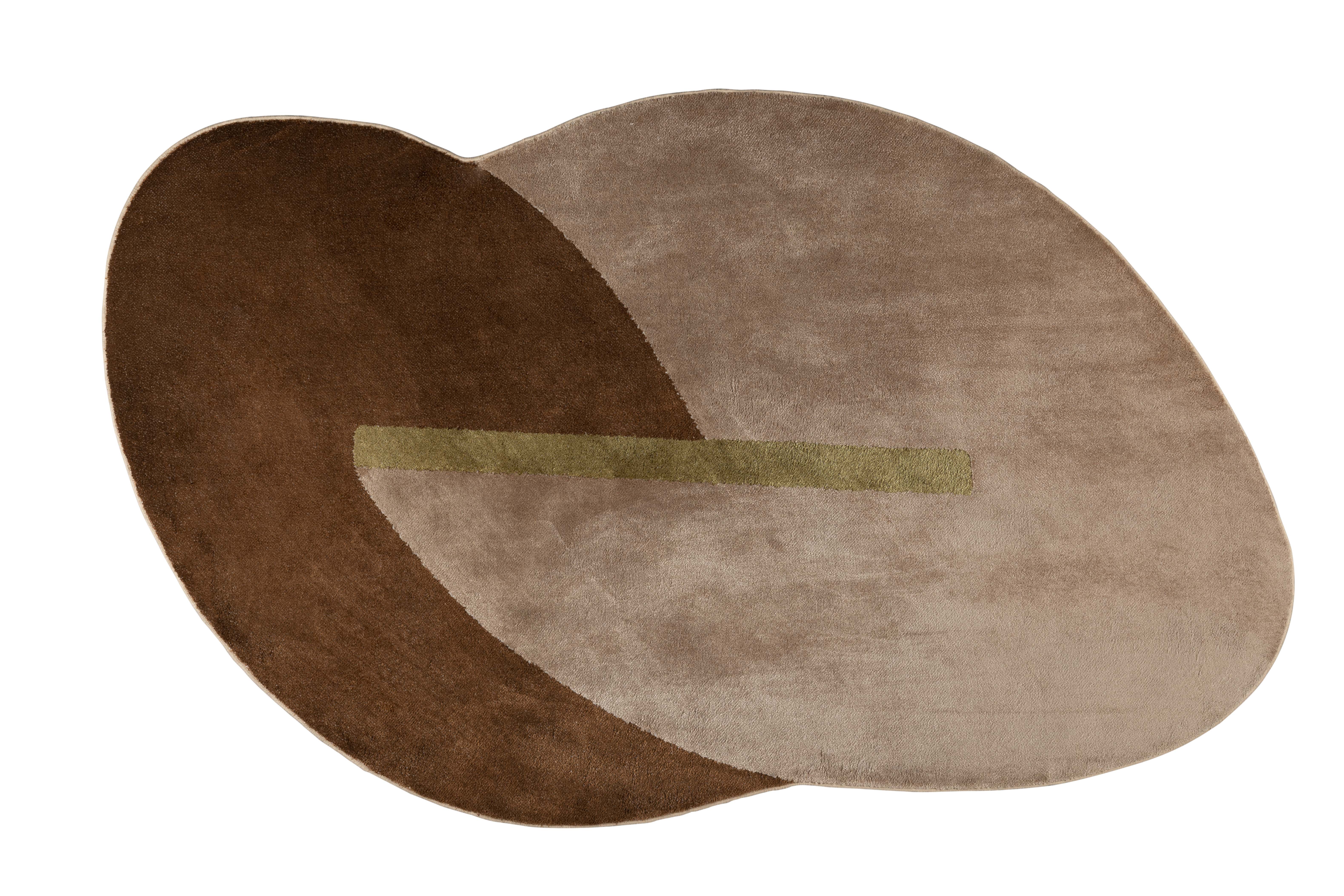 ZUIVER Phila gulvtæppe, m. mønster - terra polyester (160x257)