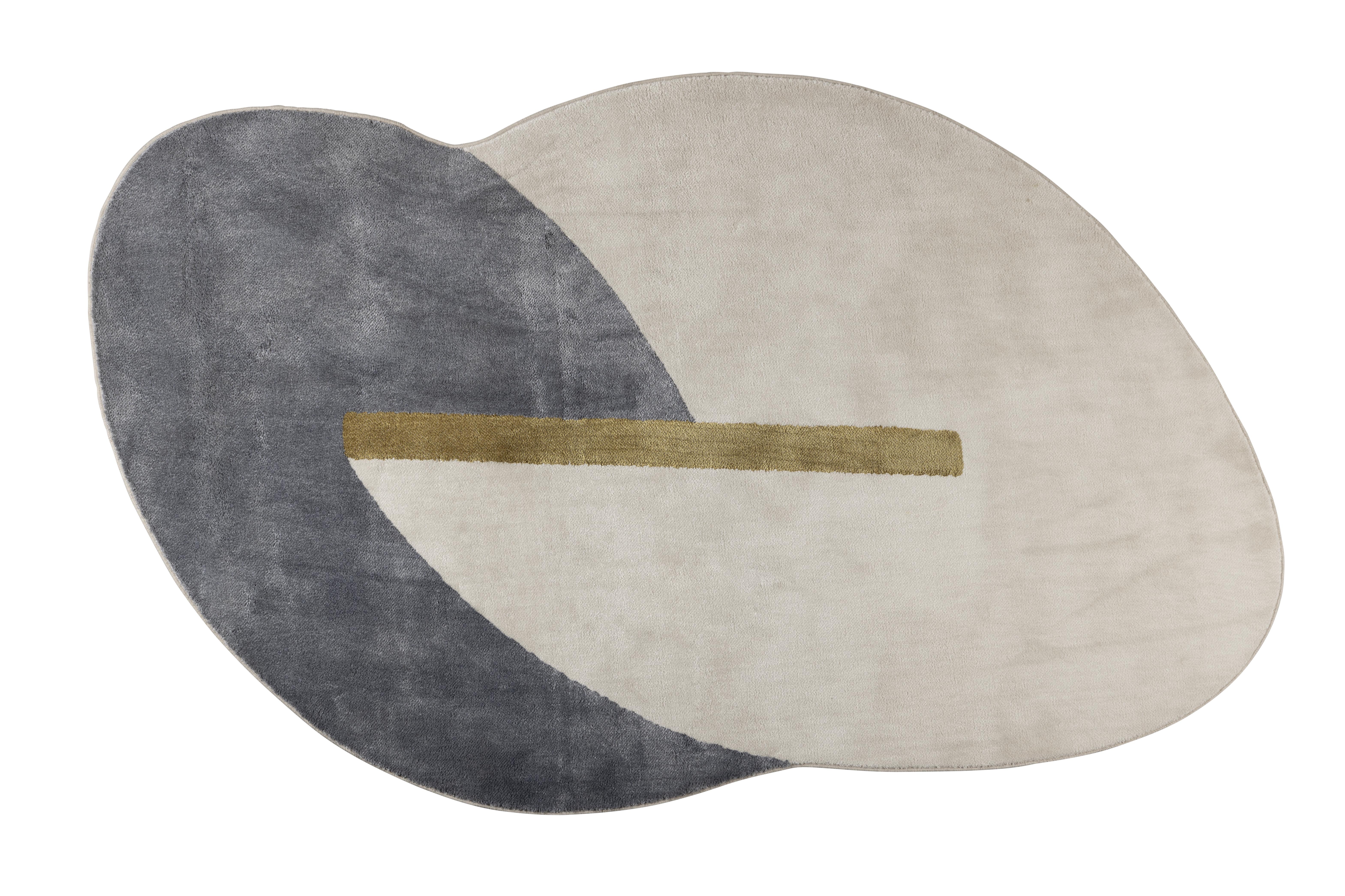 ZUIVER Phila gulvtæppe, m. mønster - blå polyester (160x257)