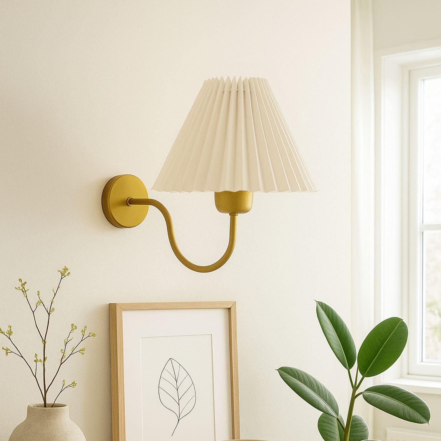 LUMI 242083 væglampe - creme PVC og metal