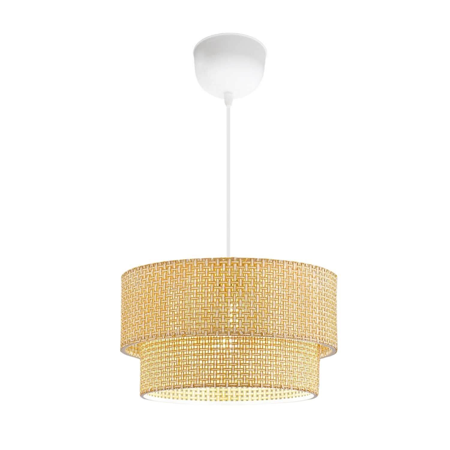 LUMI 242005 loftlampe - beige PVC og hvid plastik