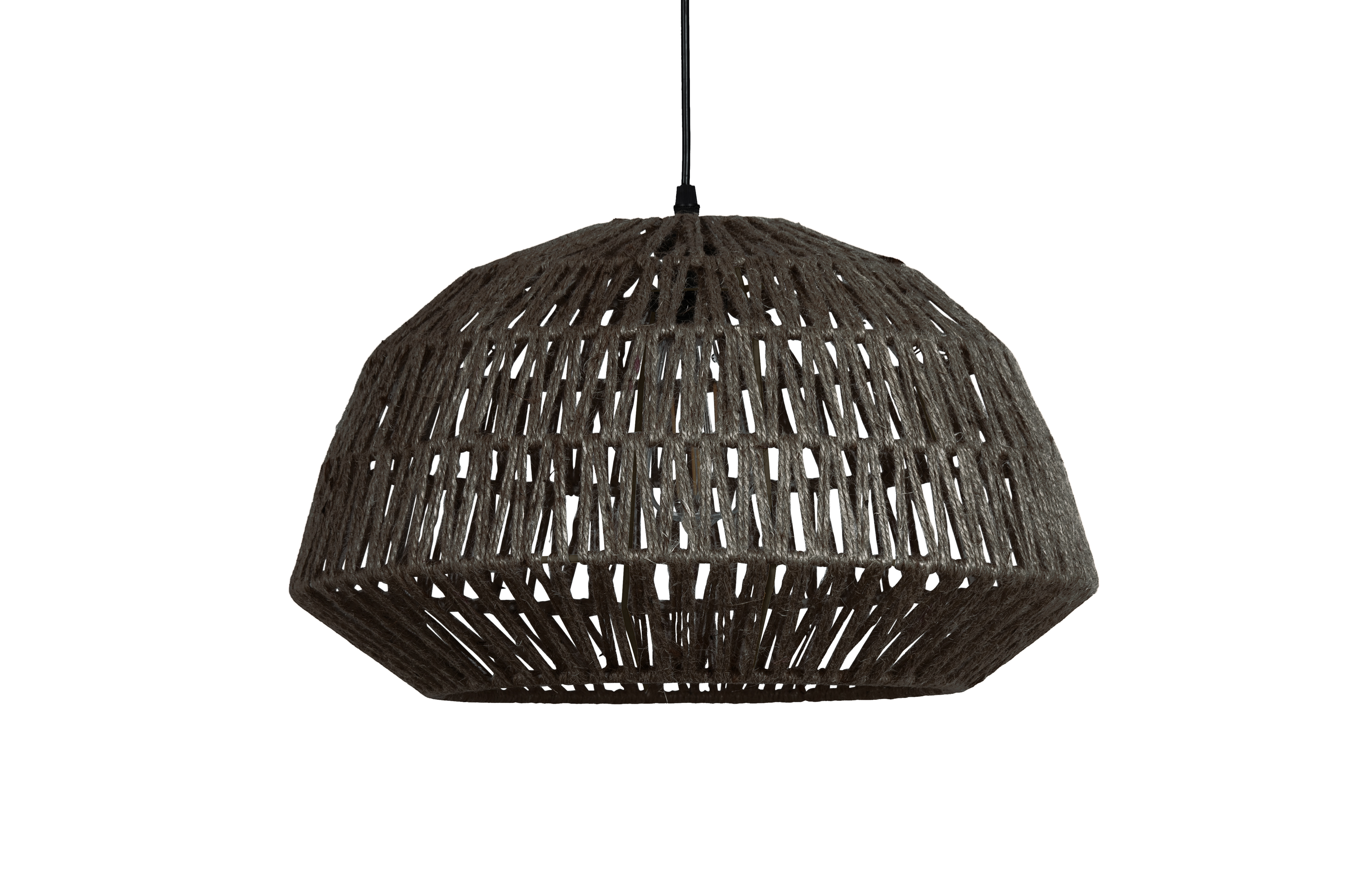 WOOOD EXCLUSIVE Kace loftlampe, rund - sort jute (Ø45)