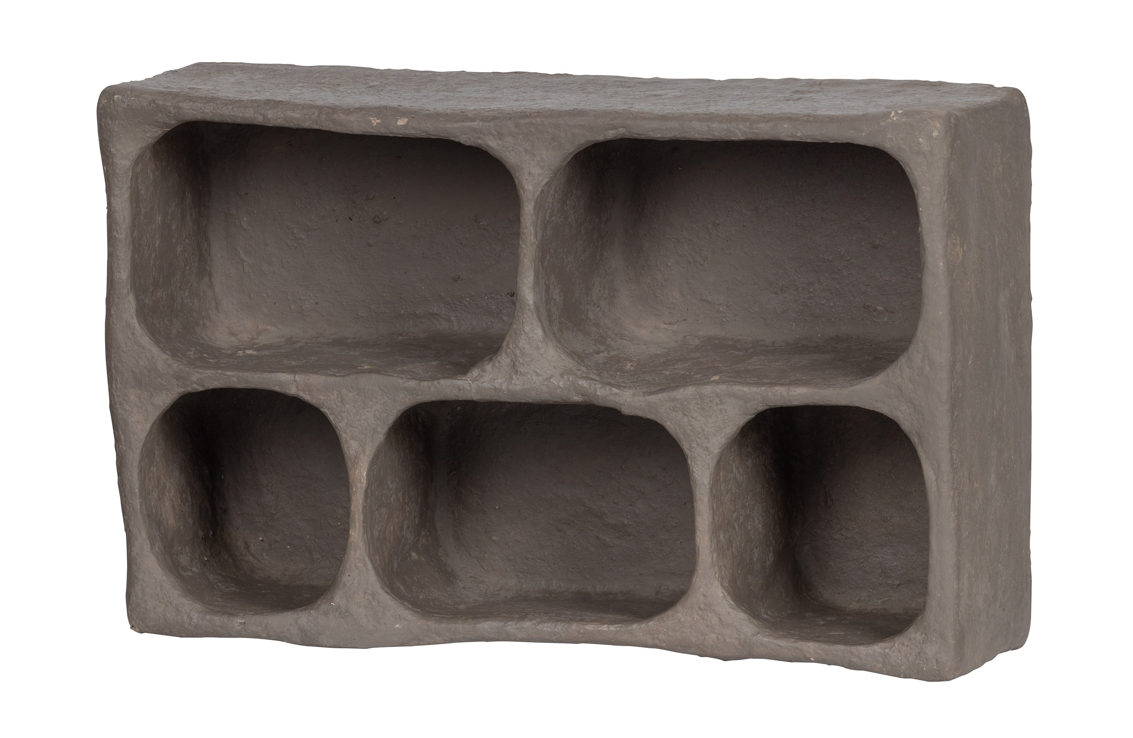 WOOOD Collection væghylde, rektangulær - grå papmache