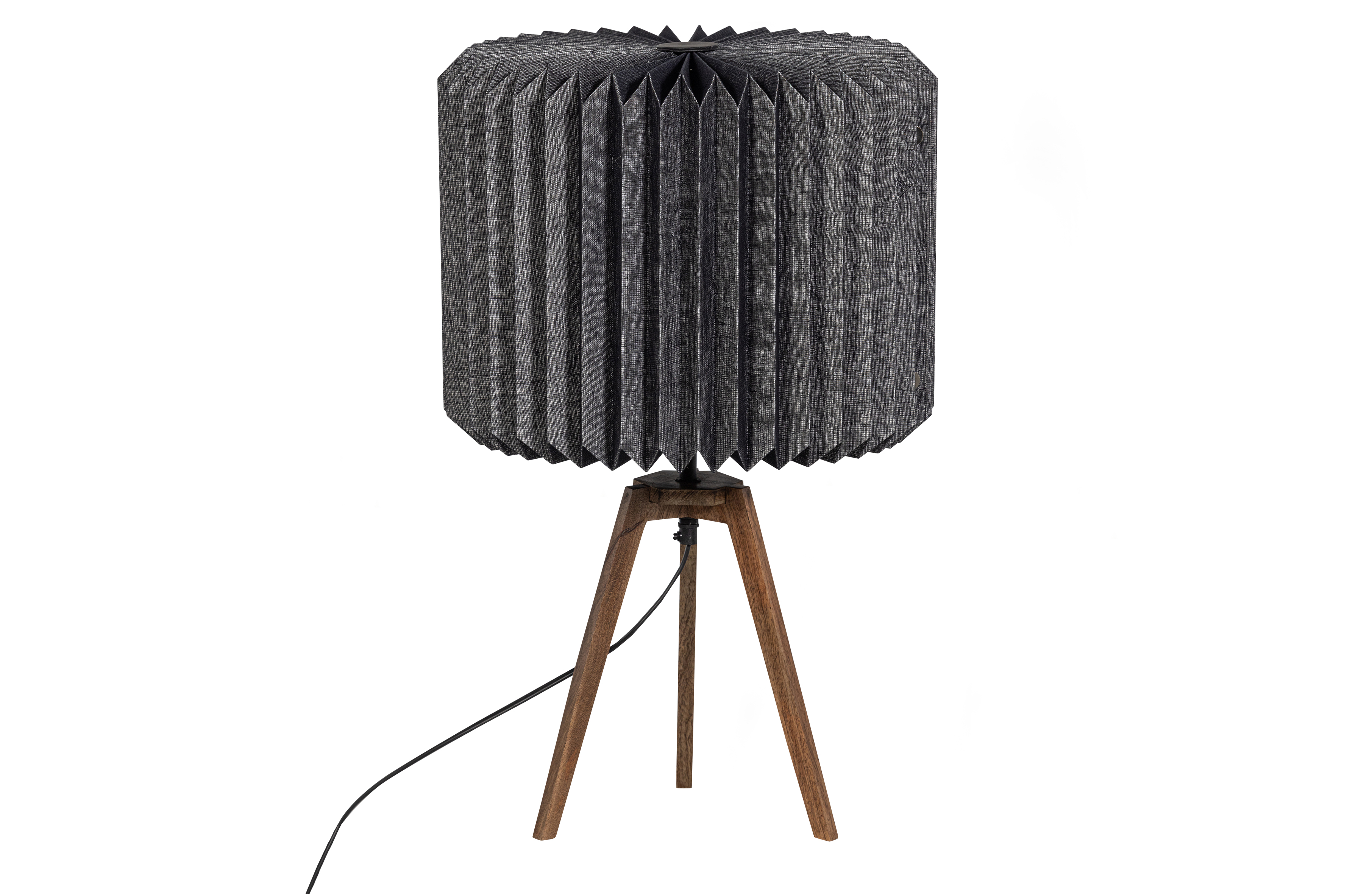 WOOOD Bones bordlampe - sort papir og natur