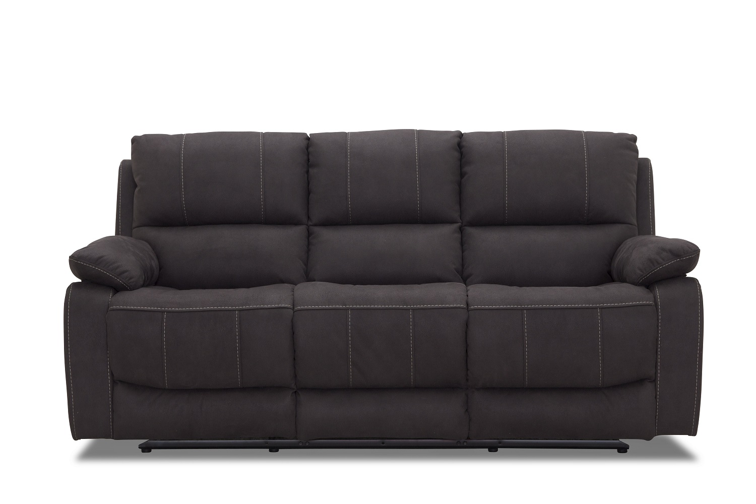 HAGA Texas 3 pers. recliner sofa - gråbrunt stof