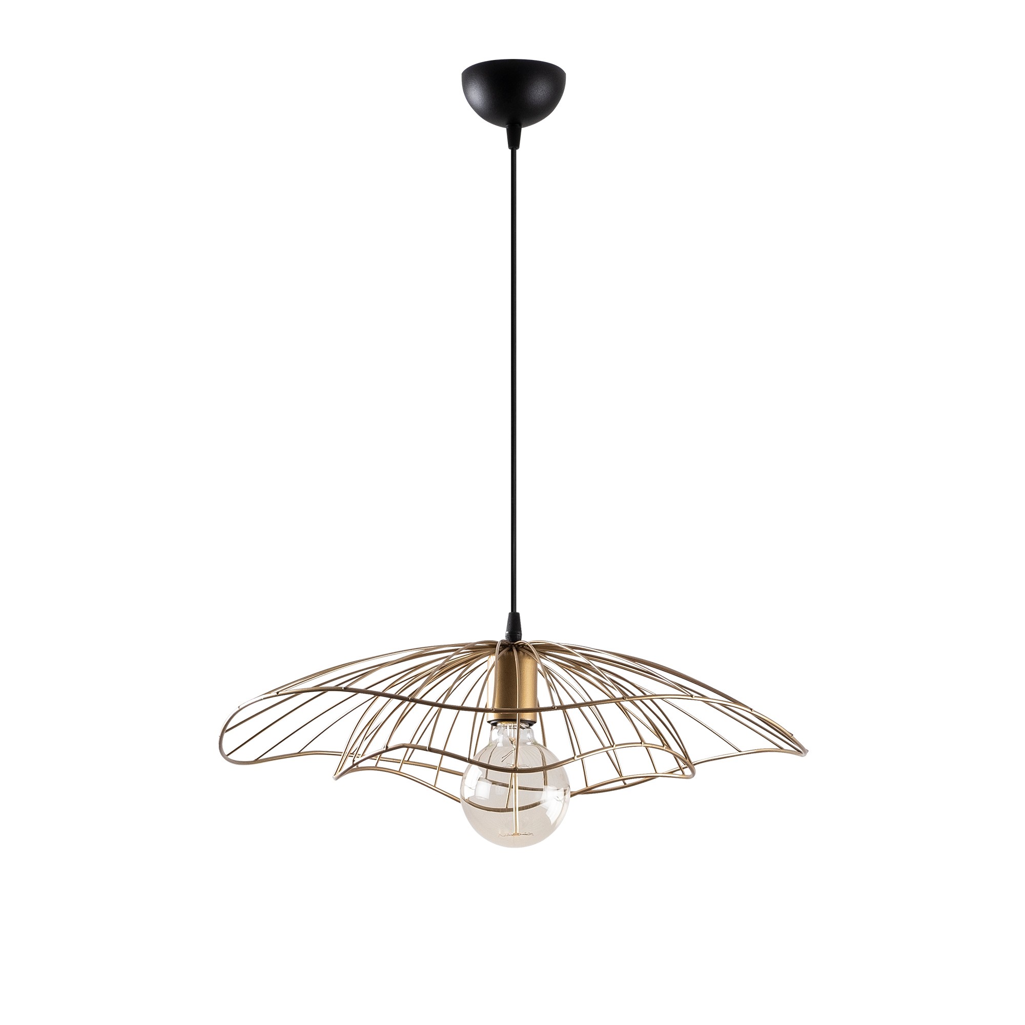 LUMI Frosinone loftlampe, justerbar højde - guld metal