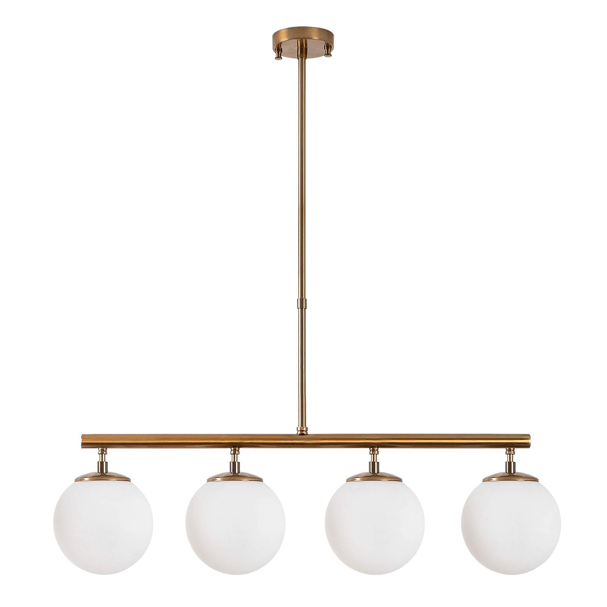 LUMI Fund×£o loftlampe - glas og guld metal