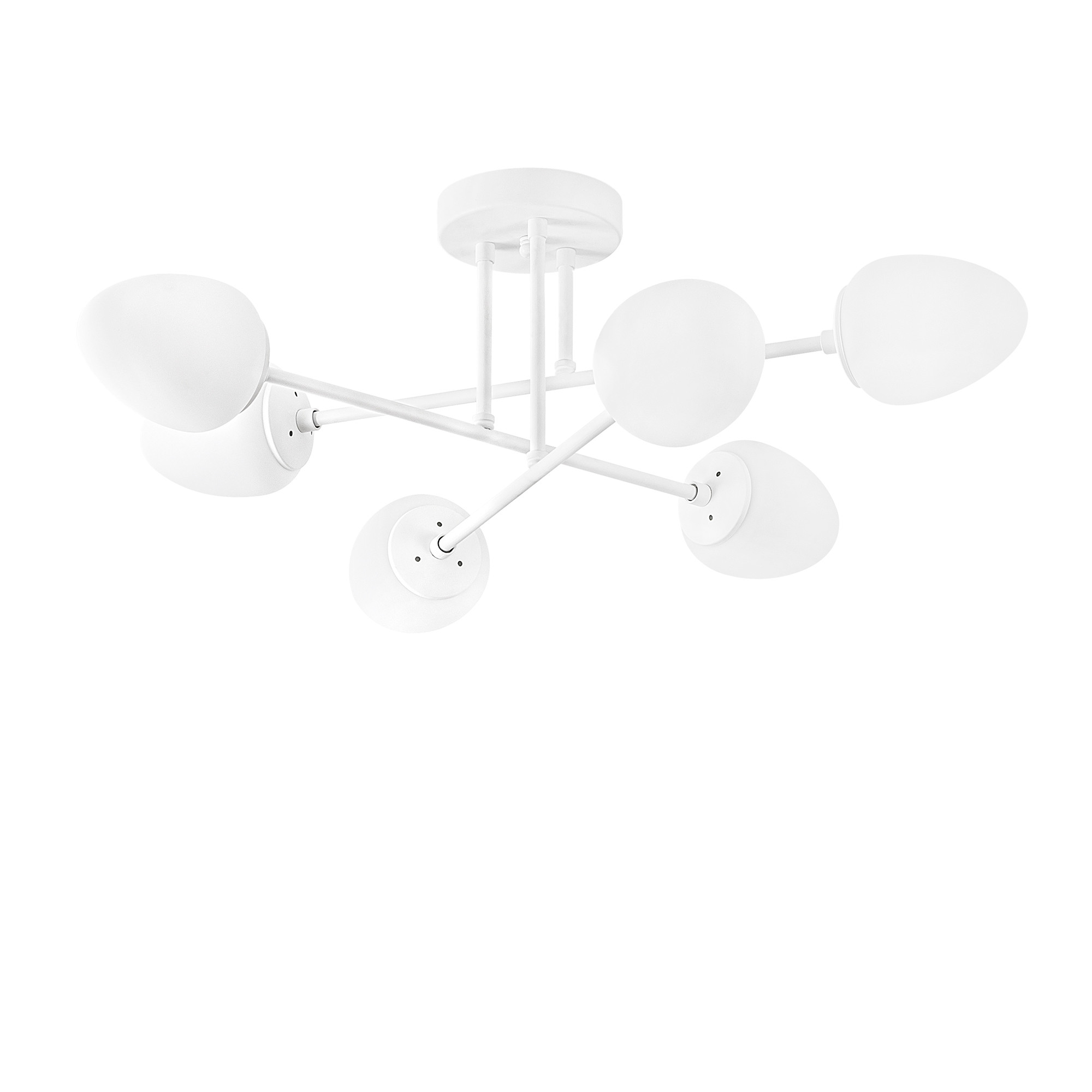 LUMI Telde loftlampe - hvid glas og hvid metal