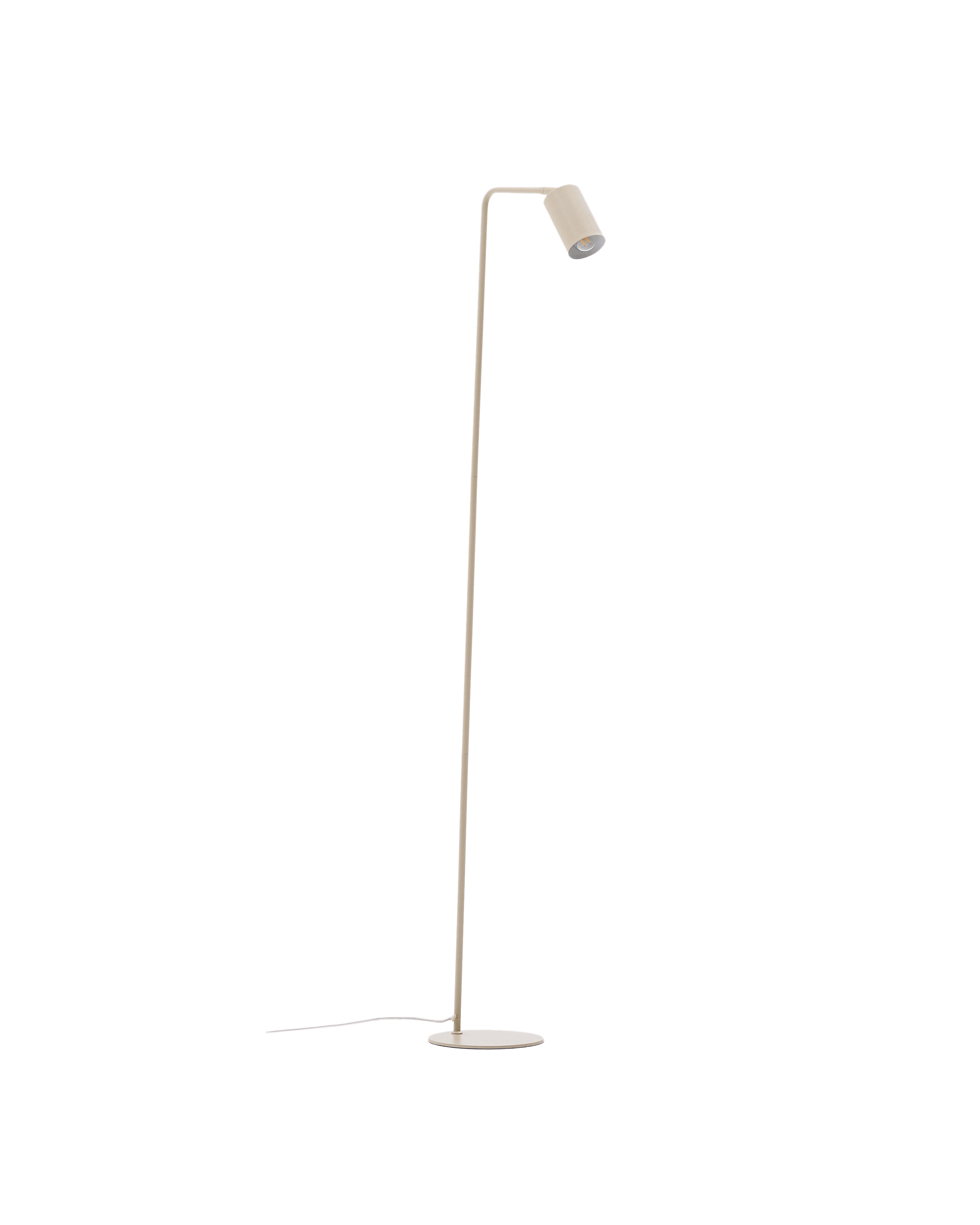 KAVE HOME Manie gulvlampe - beige metal med struktureret finish