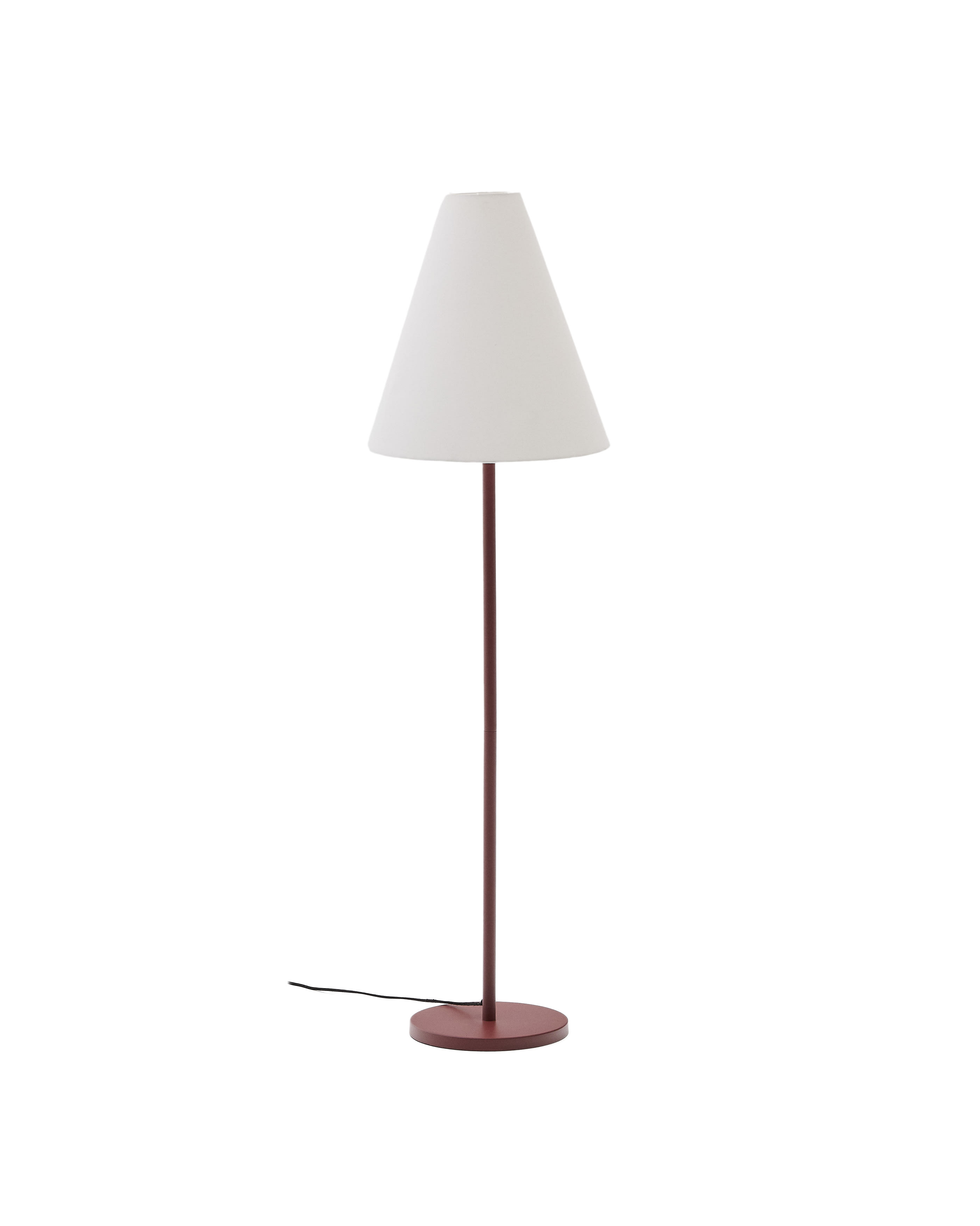 KAVE HOME Navat gulvlampe - hvid bomuld og terracotta metal
