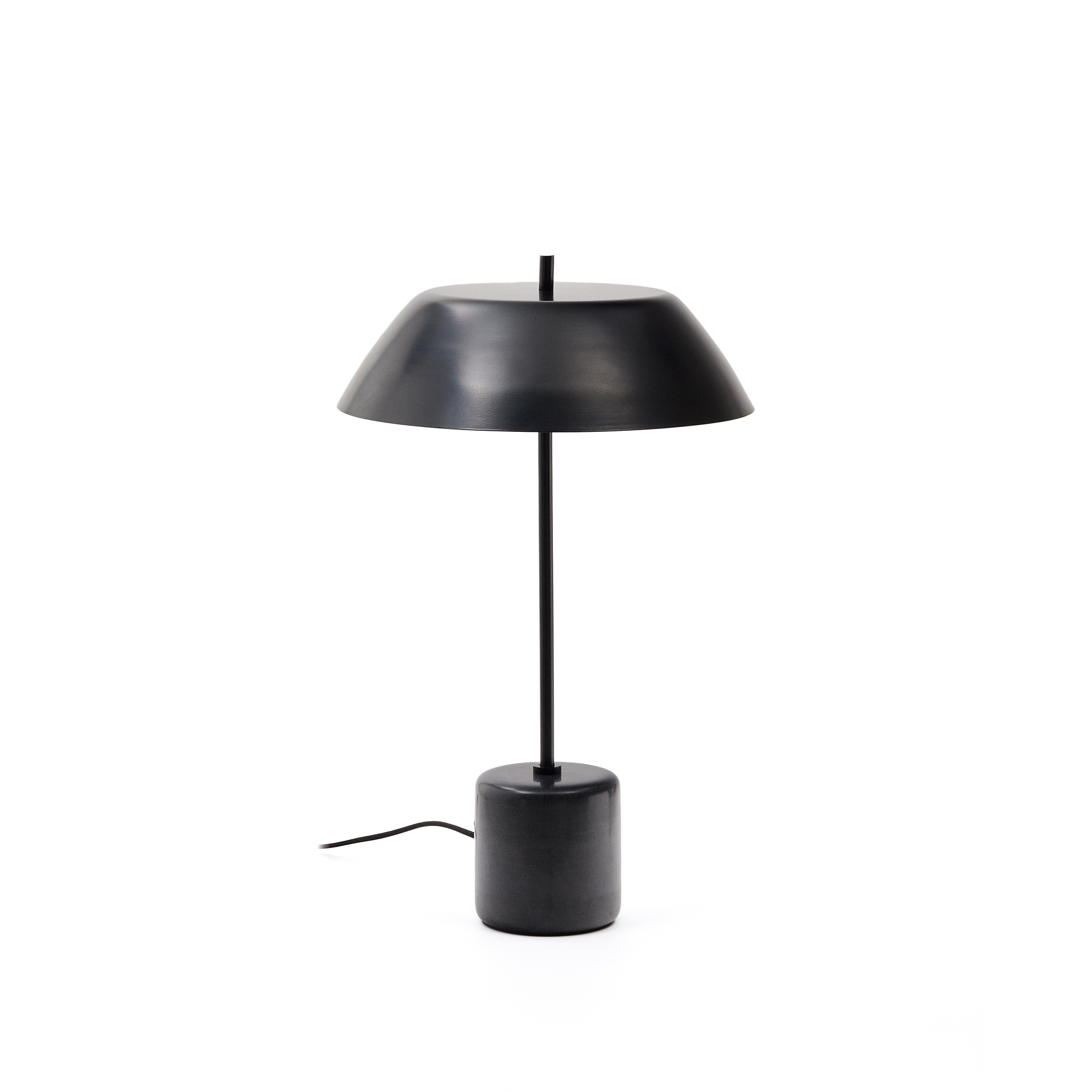 KAVE HOME Sayra bordlampe - sort metal og sort marmor