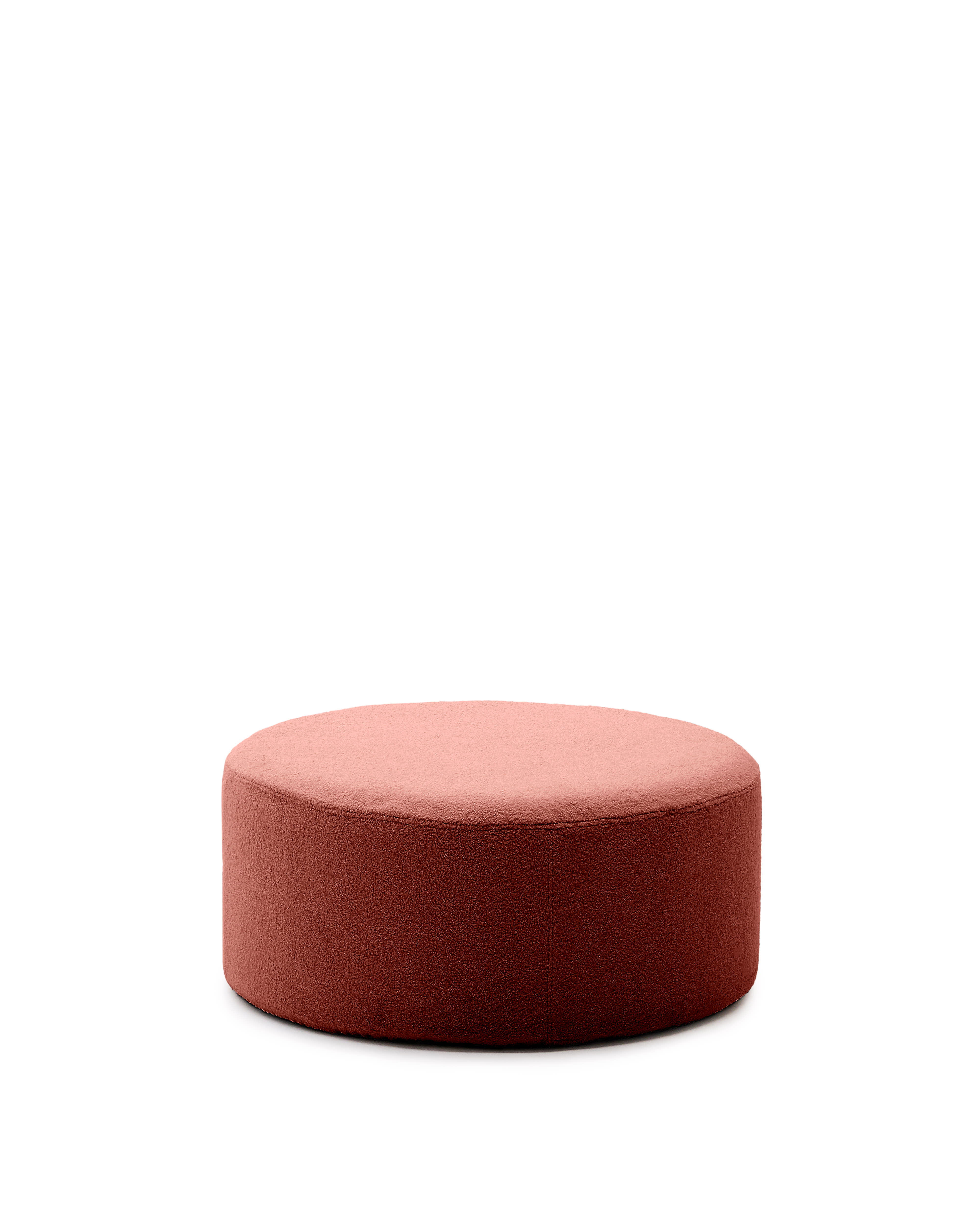 KAVE HOME Kaeli fodstøtte, m. aftageligt betræk, rund - terracotta genbrugsbouclé (Ø90)