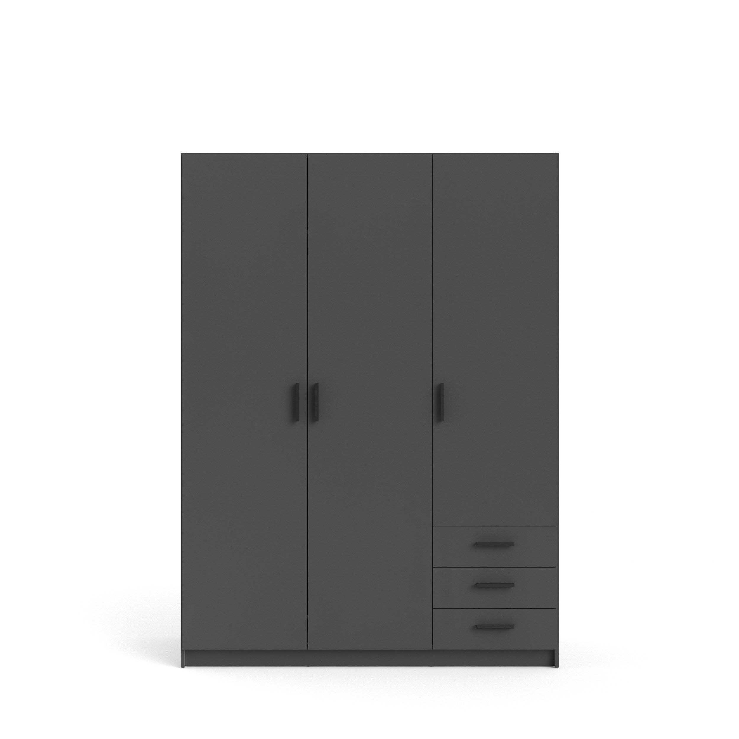 TVILUM Sprint Garderobeskab 3 låger + 3 skuffer - ParcelMatt Grey Matt Grey