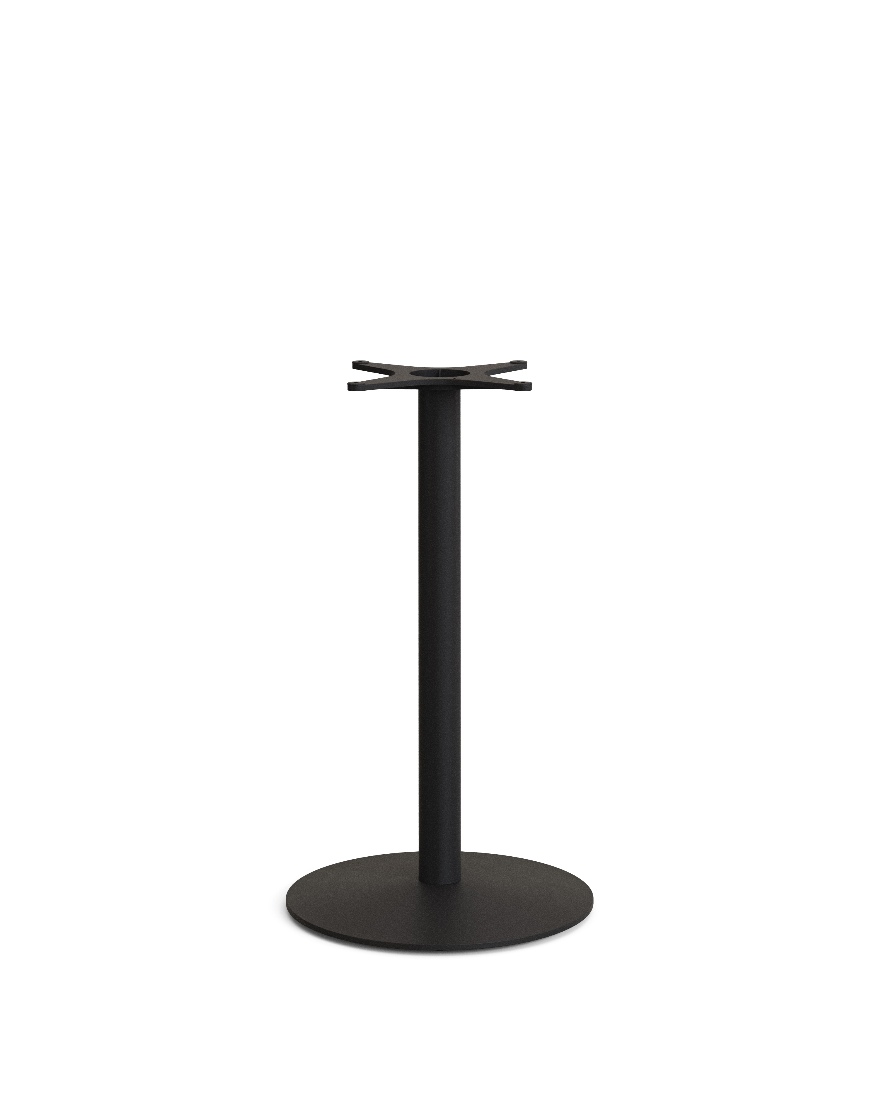 KAVE HOME Esilda højbar bordfod med rund stålfod i sortmalet finish ×55x96 cm