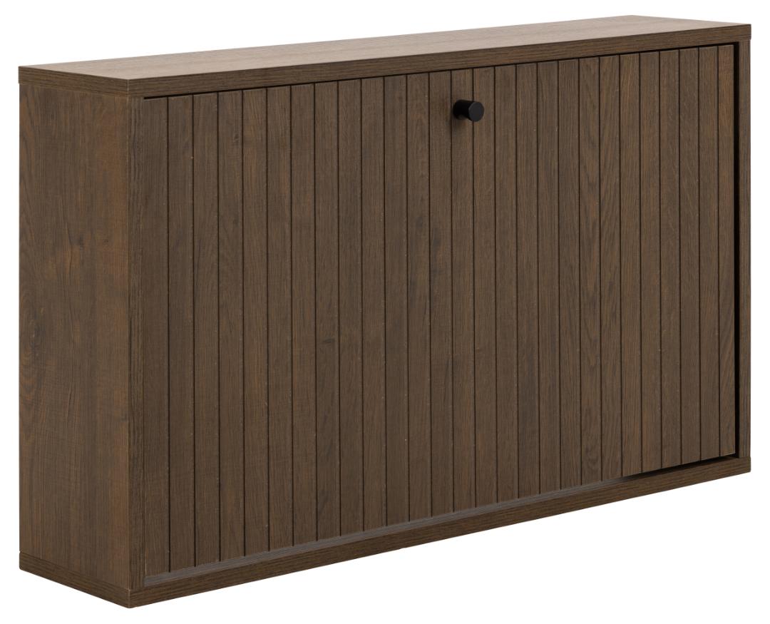 ACT NORDIC Albany skoskab, væghængt, m. 1 låge - røgfarvet melamin