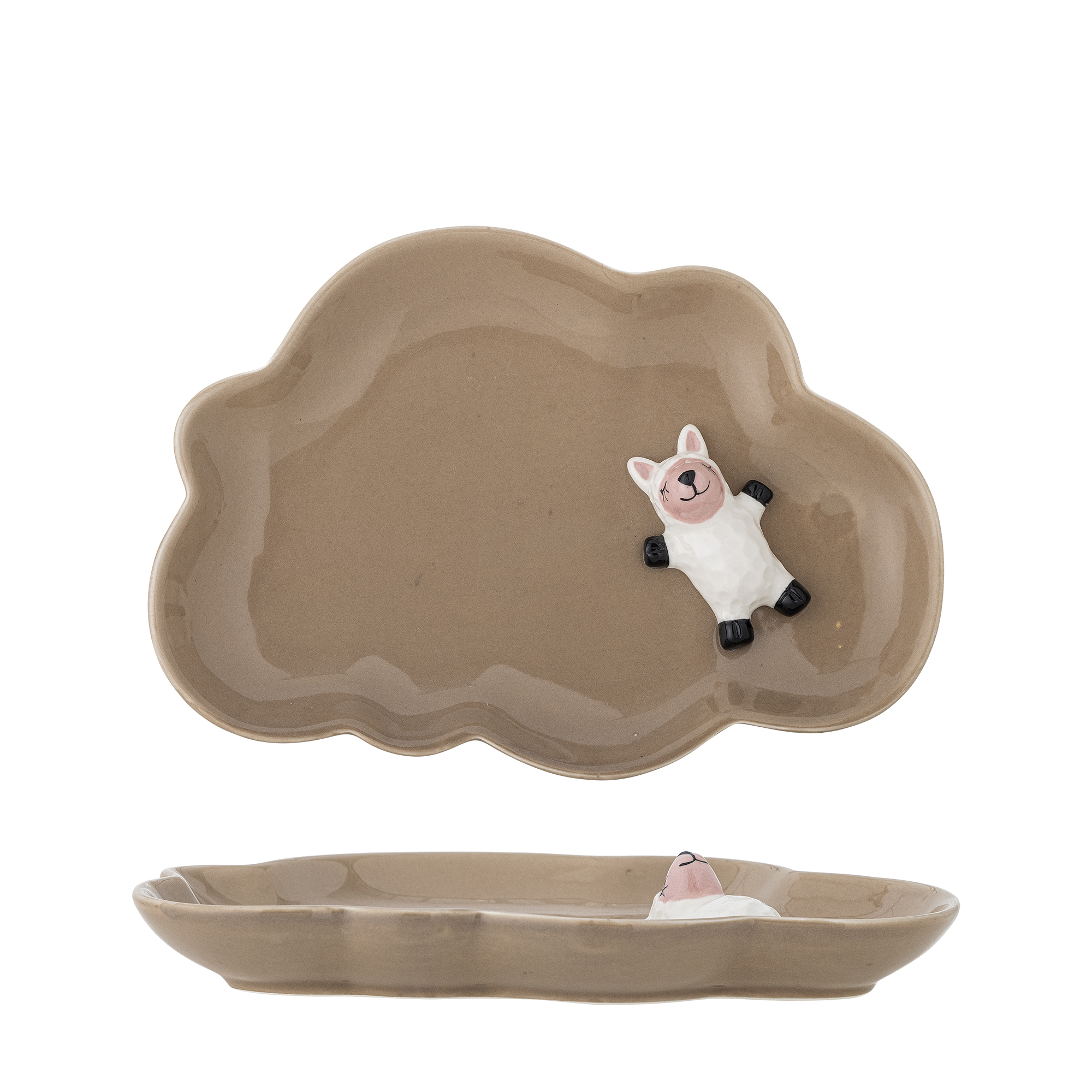 BLOOMINGVILLE MINI Dolly tallerken til børn - brun stentøj