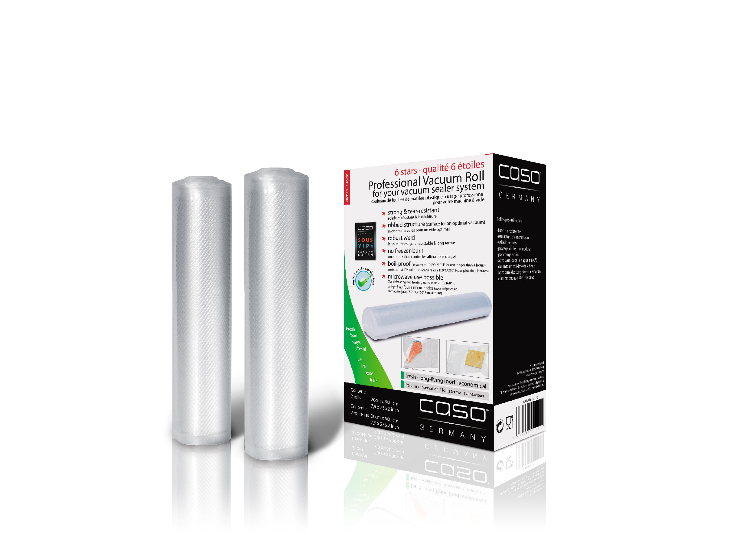 Caso Vakuumruller 20x600 cm (2 stk)