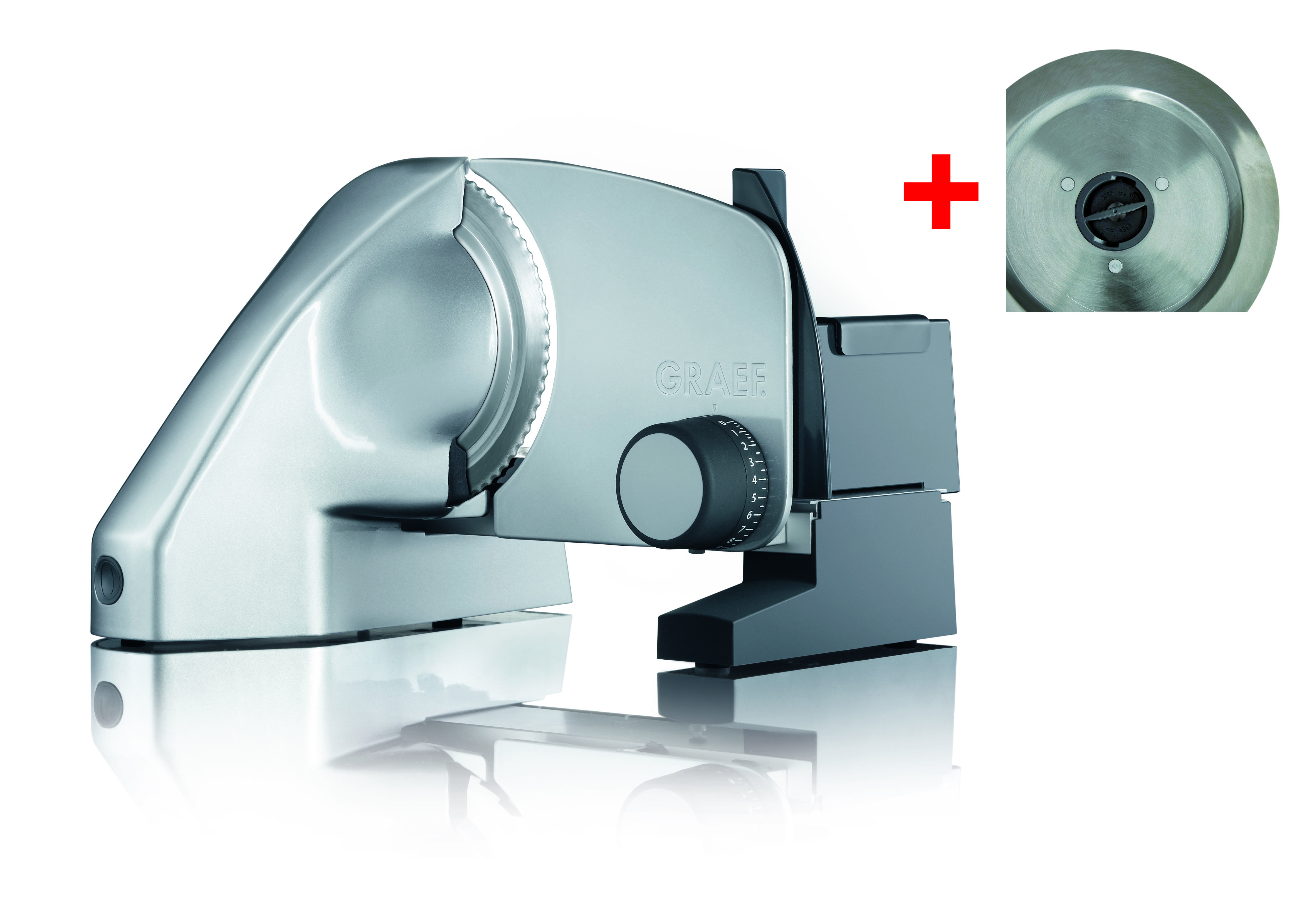 Graef Vivo TWIN Pålægsmaskine m. Glat og Bølgeklinge (Slicer)