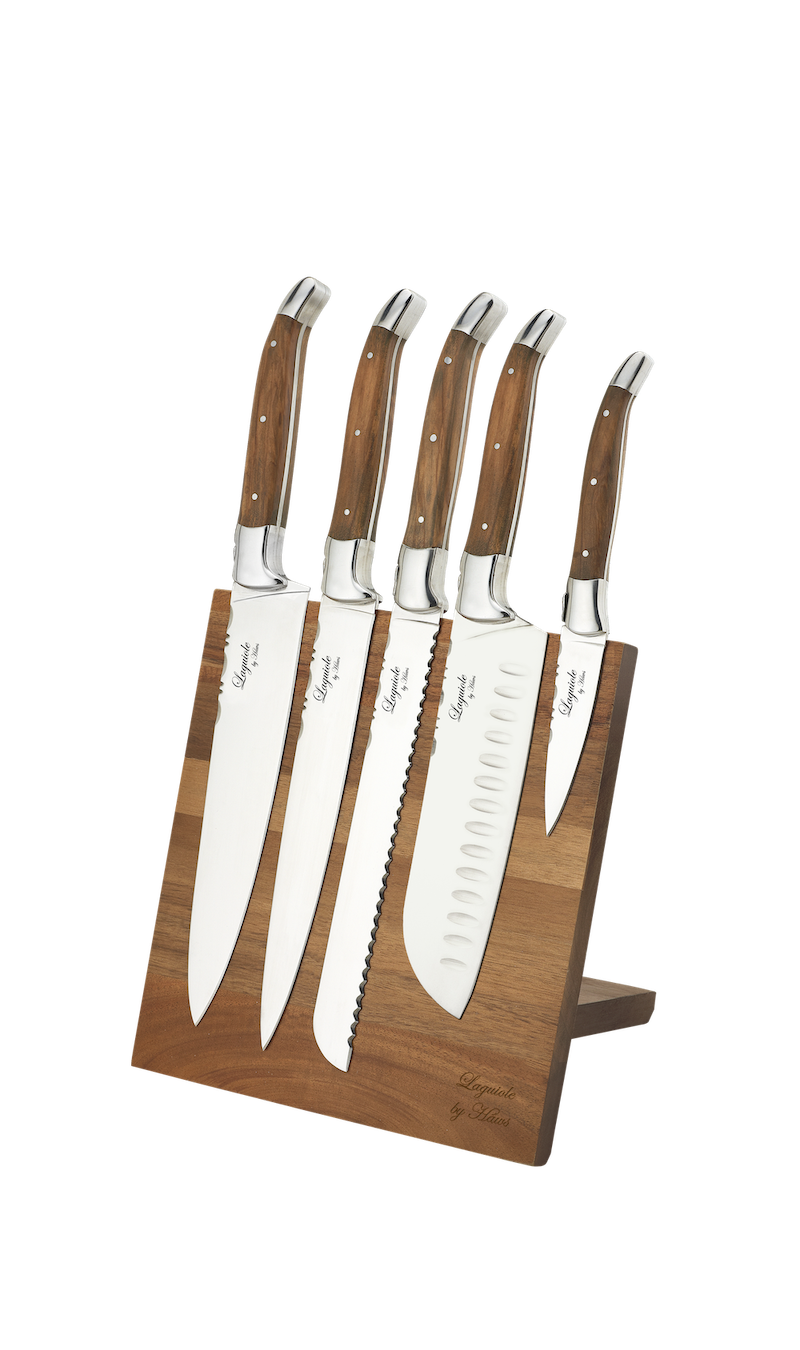 Laguiole By Hâws Chef Knivsæt m. blok (5 knive)