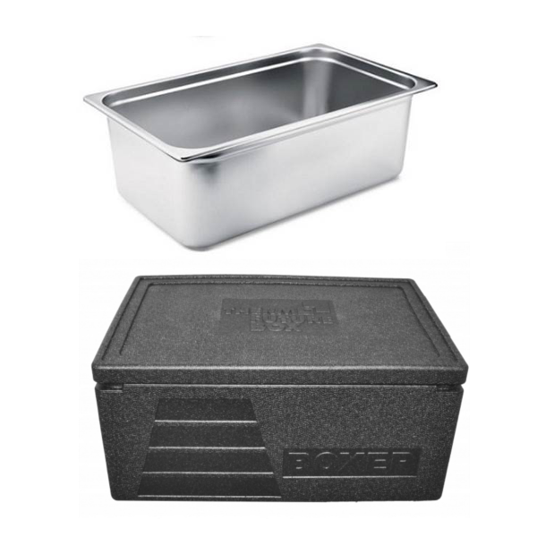 Stålkantine + Termokasse Sous Vide Sæt