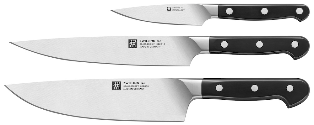 Zwilling Pro Knivsæt m. 3 knive (Kokkekniv, Forskærerkniv og Urtekniv)
