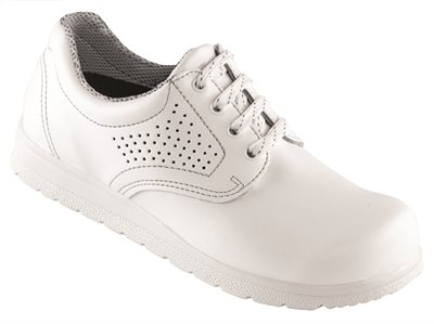 Classic Sikkerhedssko med snøre, ankelpolstring, antistatisk, perforering og formstøbt vaskbar indlægssål, sort eller hvid, Antistatisk ESD Sort 44