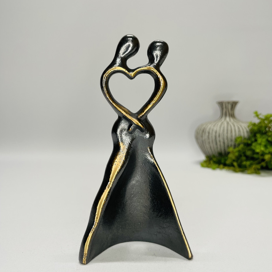 Kærlighed - skulptur i ægte bronze