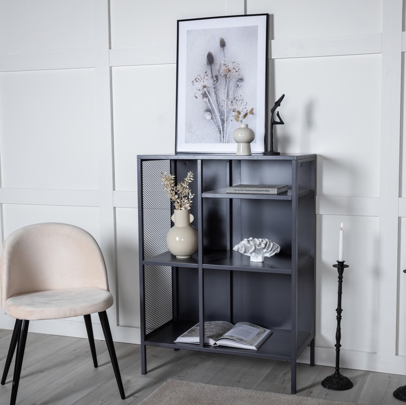 Zentra - Skab i grå industrielt design, 80 x 110 cm.