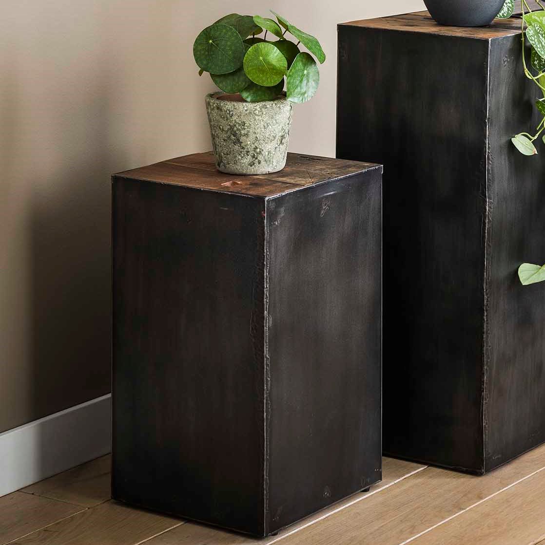 Rustico - Blomstersøjle i genbrugstræ, højde 50 cm