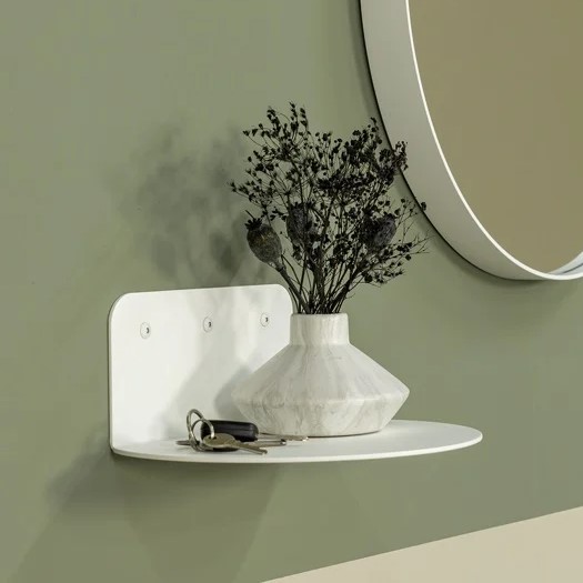 Duka - Væghylde i hvidt metal