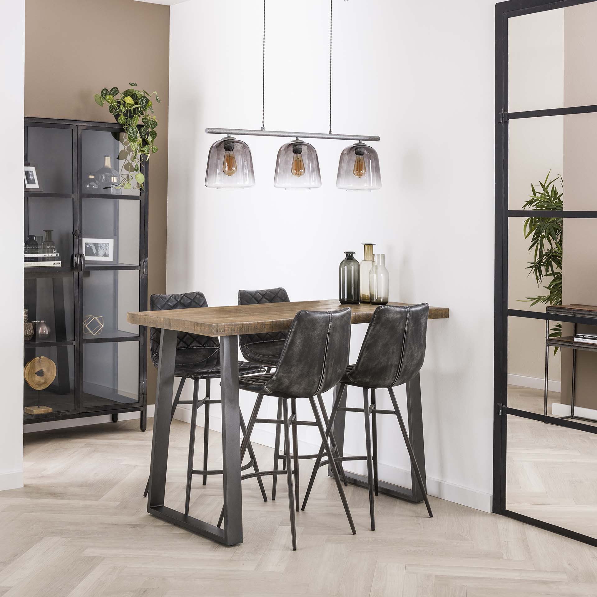 Teton- Barbord i antik patineret hvidt mangotræ